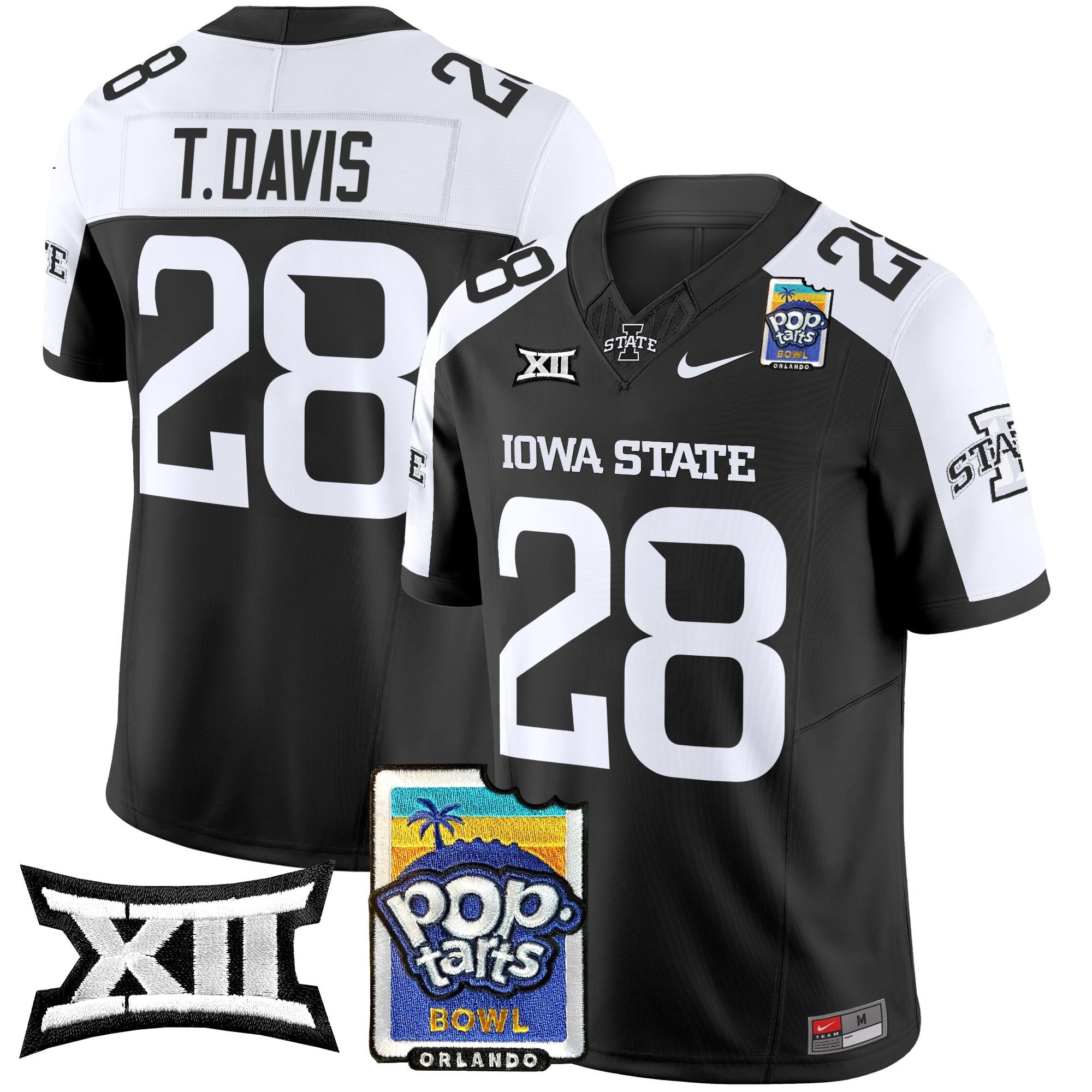 Men's Iowa State Cyclones 2025 PopTarts Bowl Patch Vapor Limited Jersey - All Stitched