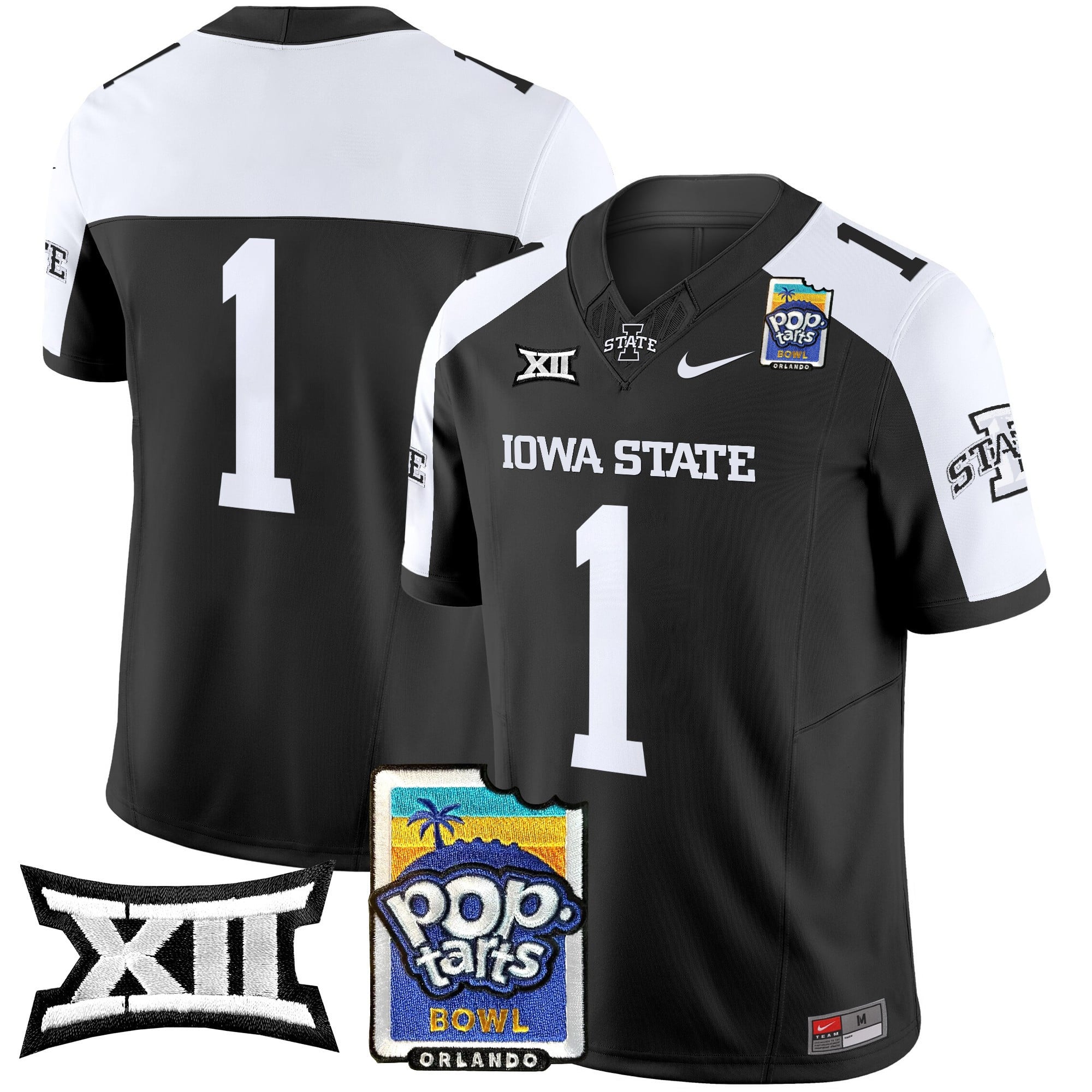 Men's Iowa State Cyclones 2025 PopTarts Bowl Patch Vapor Limited Jersey - All Stitched