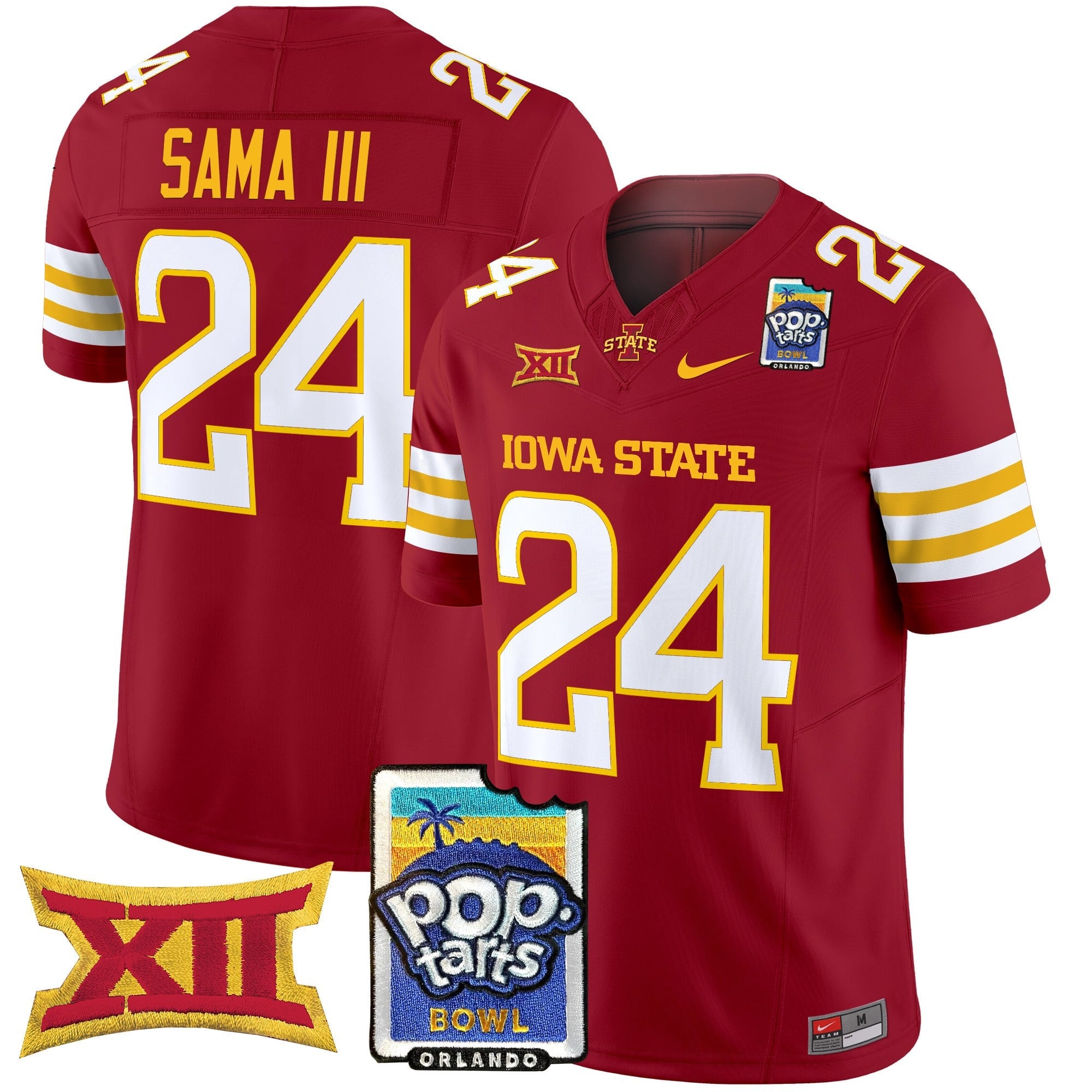 Men's Iowa State Cyclones 2025 PopTarts Bowl Patch Vapor Limited Jersey - All Stitched