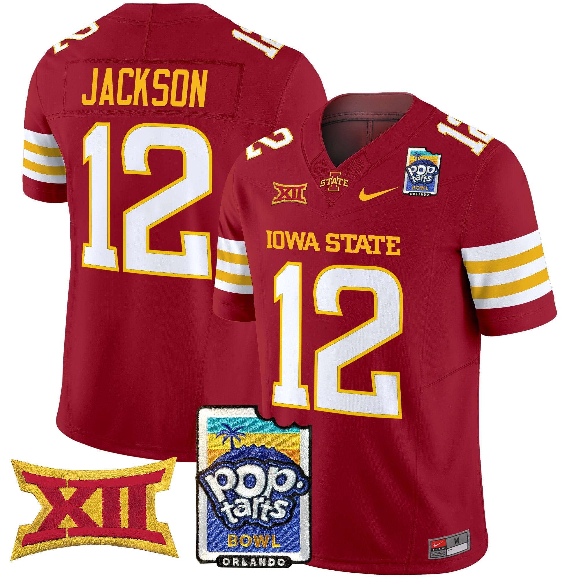 Men's Iowa State Cyclones 2025 PopTarts Bowl Patch Vapor Limited Jersey - All Stitched