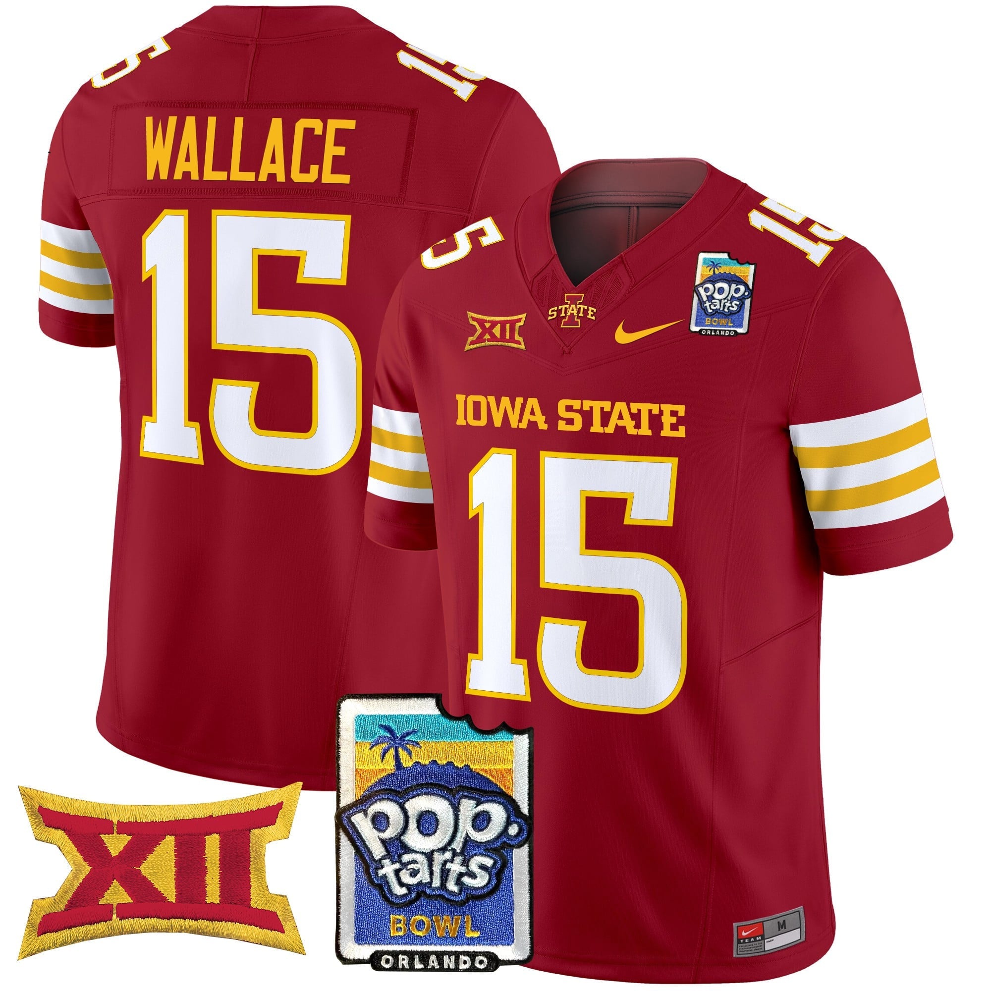 Men's Iowa State Cyclones 2025 PopTarts Bowl Patch Vapor Limited Jersey - All Stitched