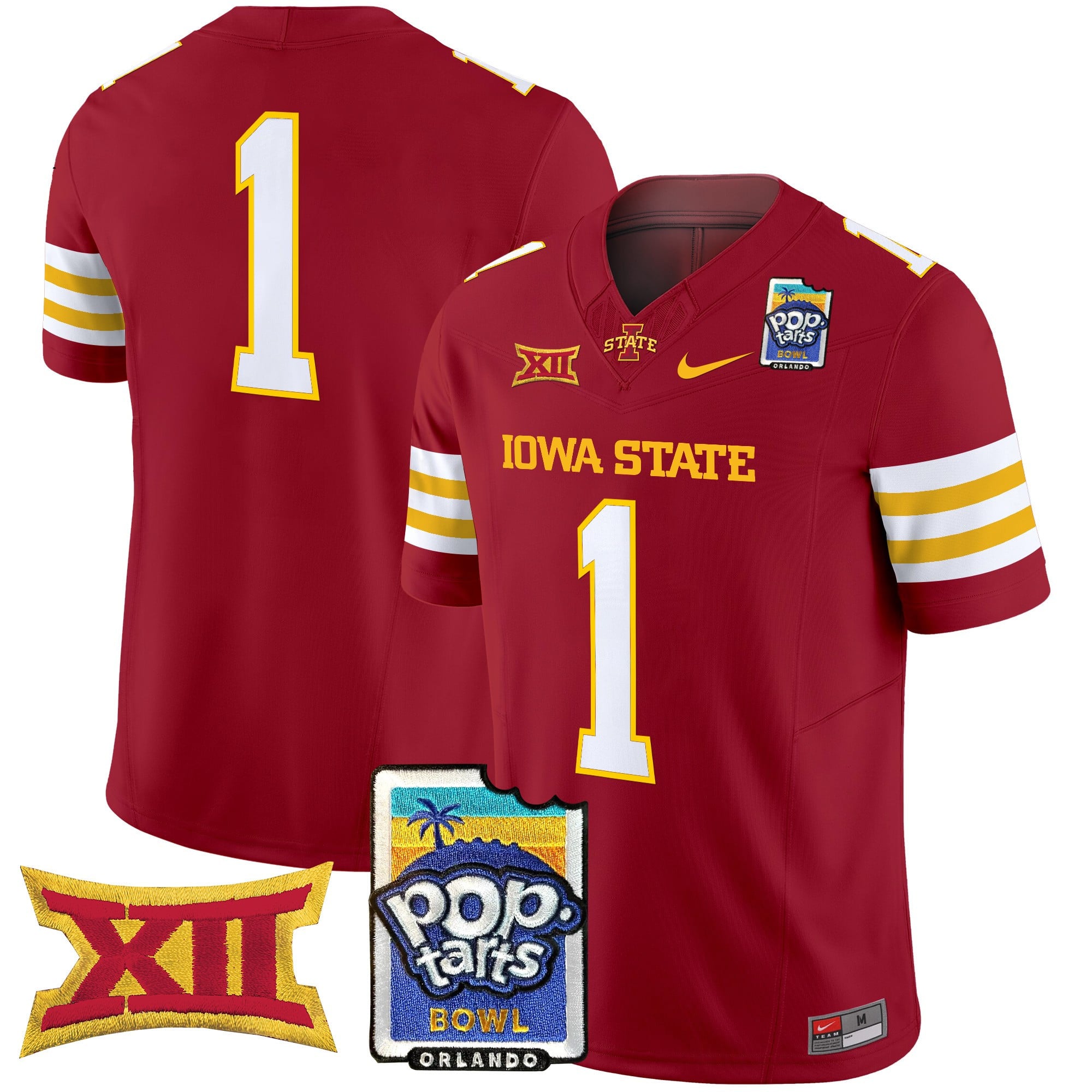 Men's Iowa State Cyclones 2025 PopTarts Bowl Patch Vapor Limited Jersey - All Stitched