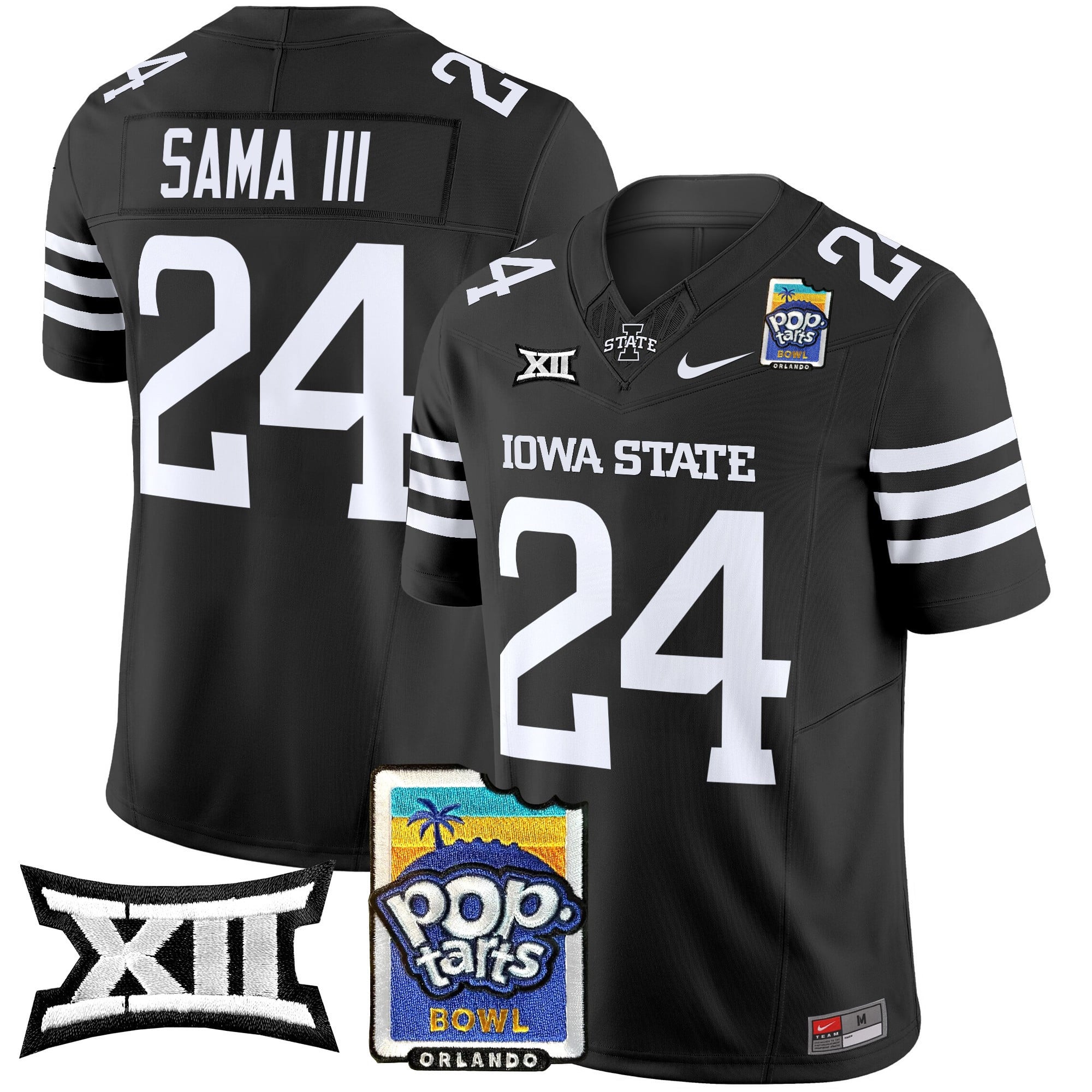 Men's Iowa State Cyclones 2025 PopTarts Bowl Patch Vapor Limited Jersey - All Stitched