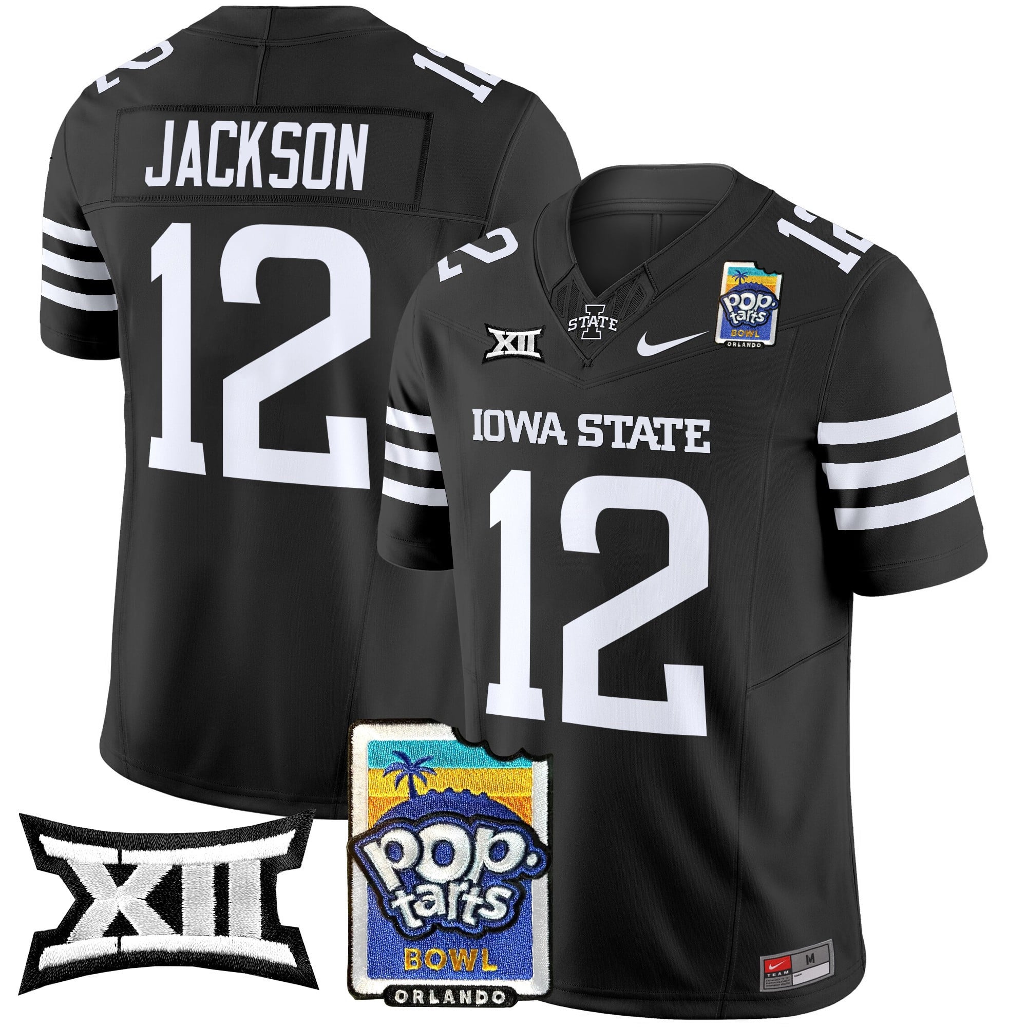 Men's Iowa State Cyclones 2025 PopTarts Bowl Patch Vapor Limited Jersey - All Stitched