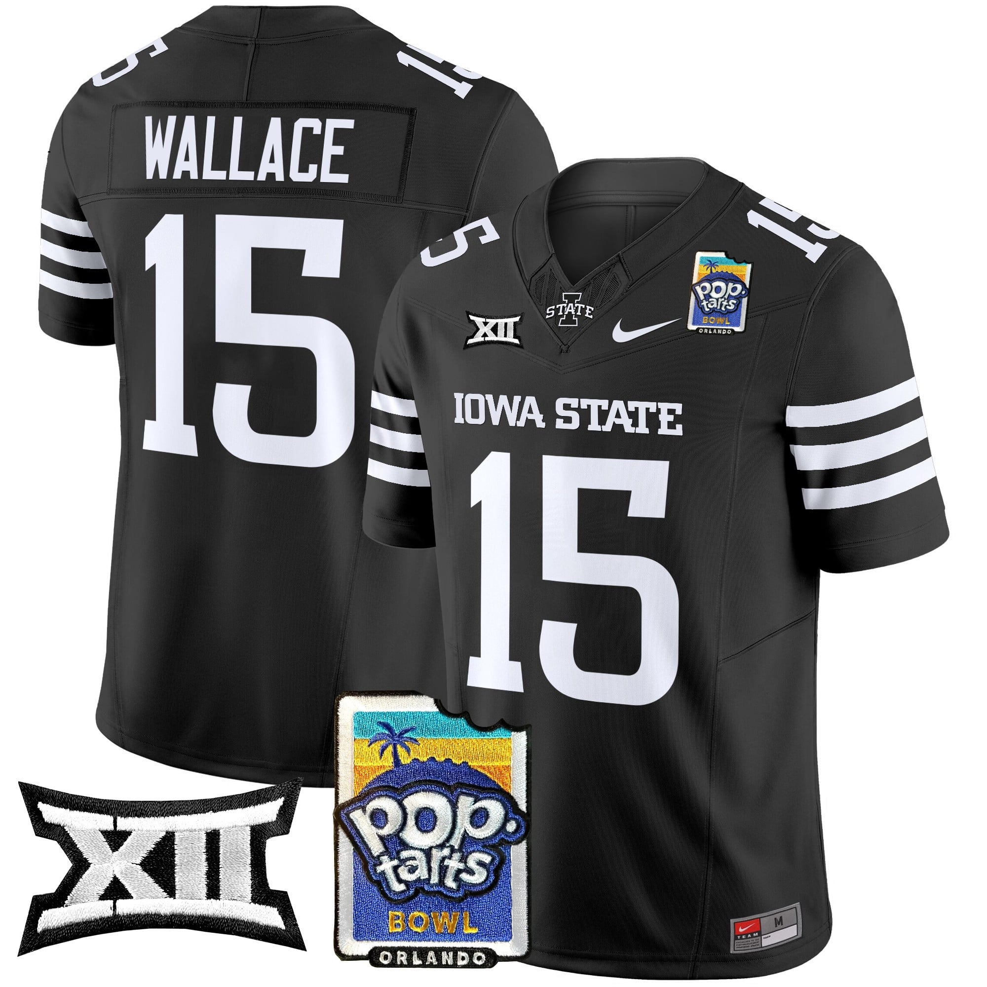 Men's Iowa State Cyclones 2025 PopTarts Bowl Patch Vapor Limited Jersey - All Stitched