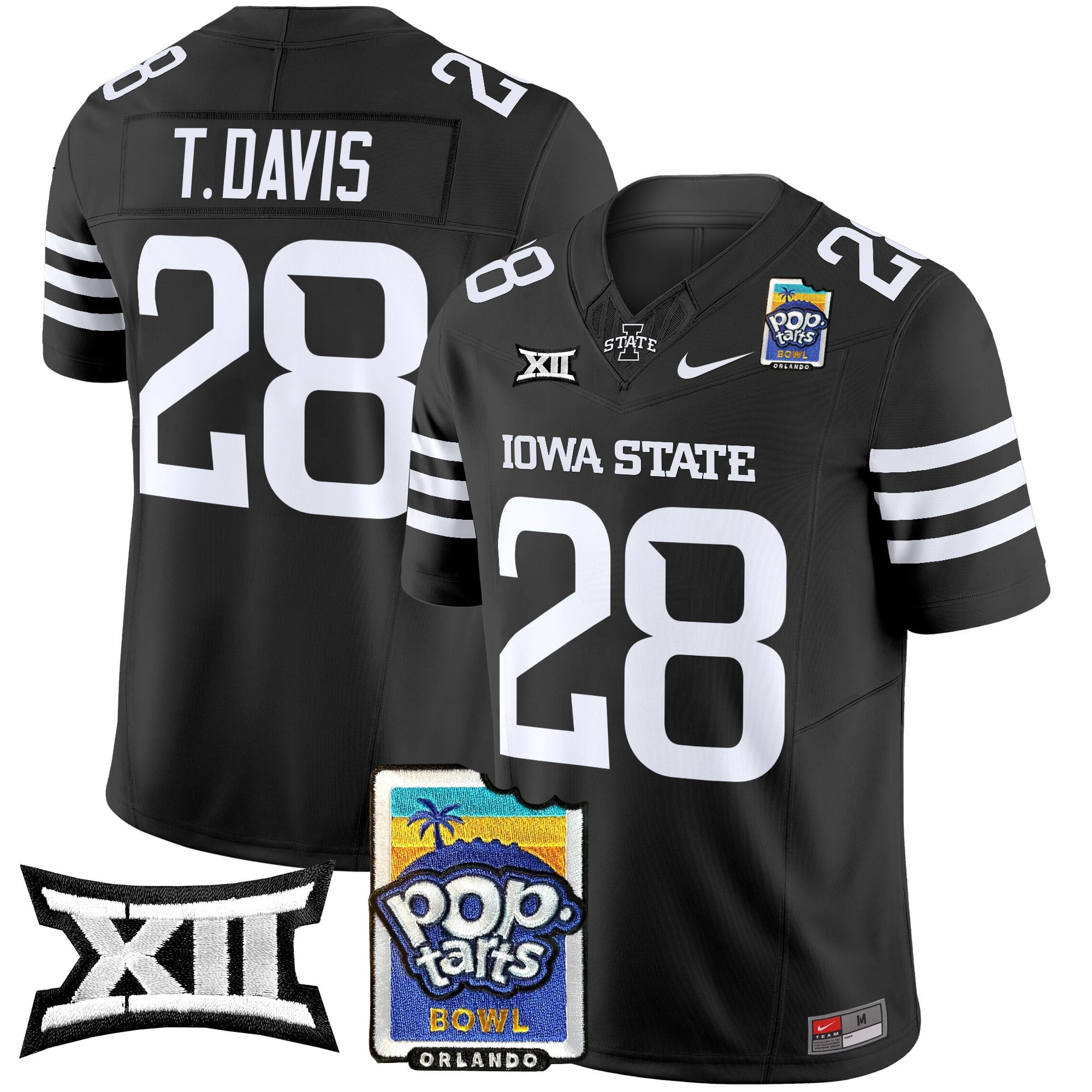 Men's Iowa State Cyclones 2025 PopTarts Bowl Patch Vapor Limited Jersey - All Stitched
