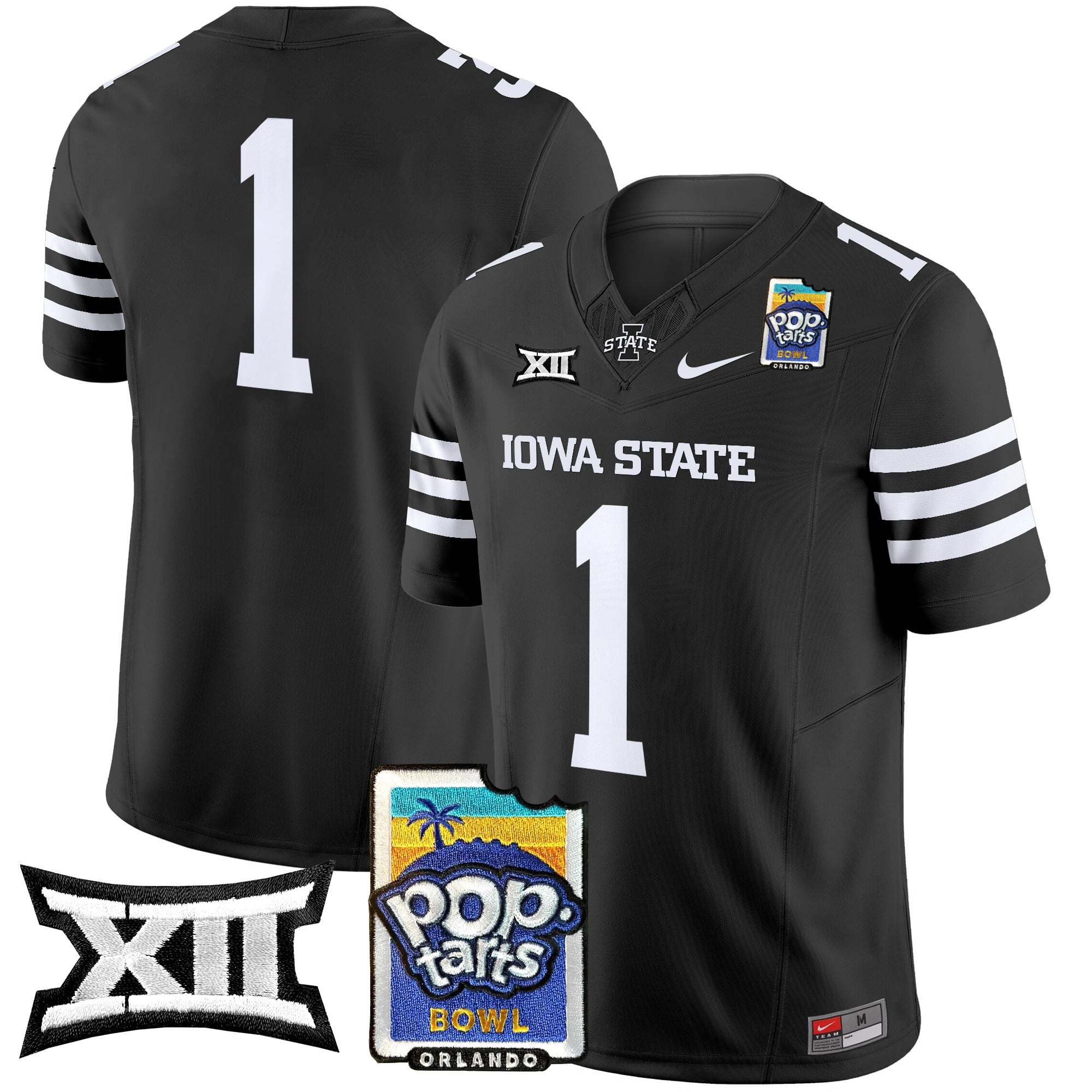 Men's Iowa State Cyclones 2025 PopTarts Bowl Patch Vapor Limited Jersey - All Stitched