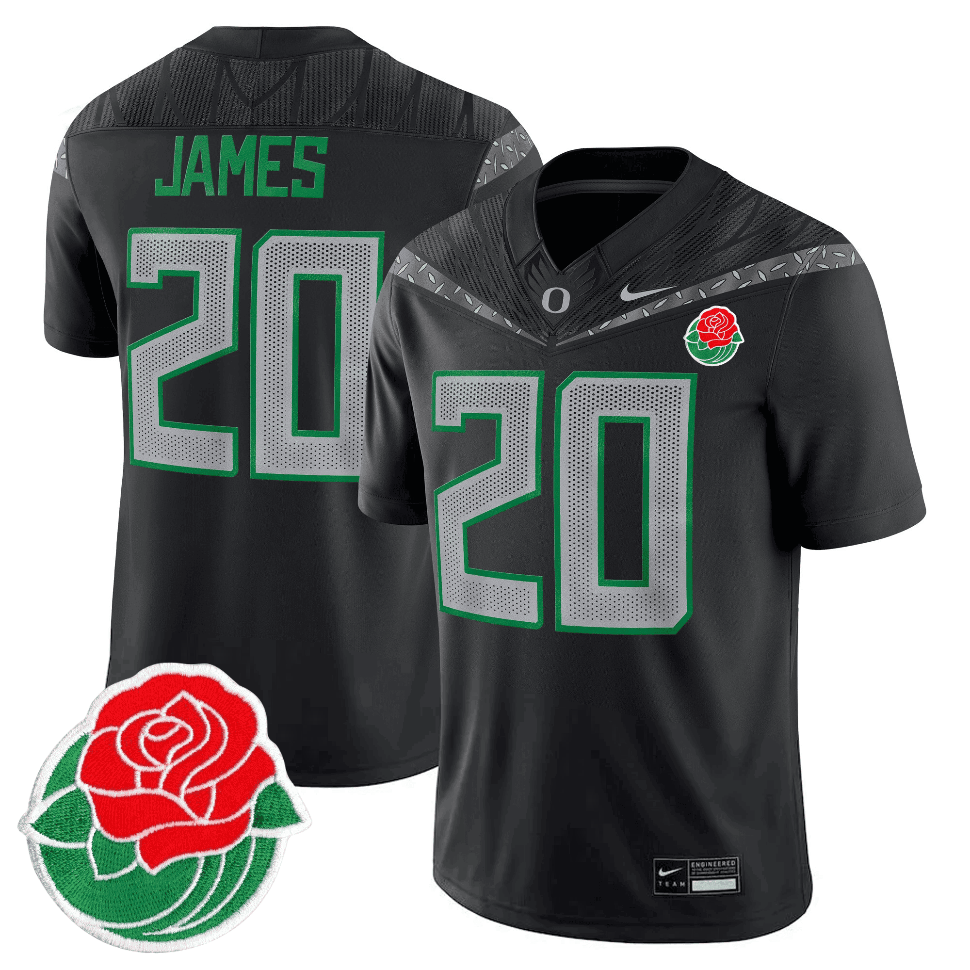 Men's Oregon Ducks Rose Bowl Patch Vapor Limited Jersey - All Stitched