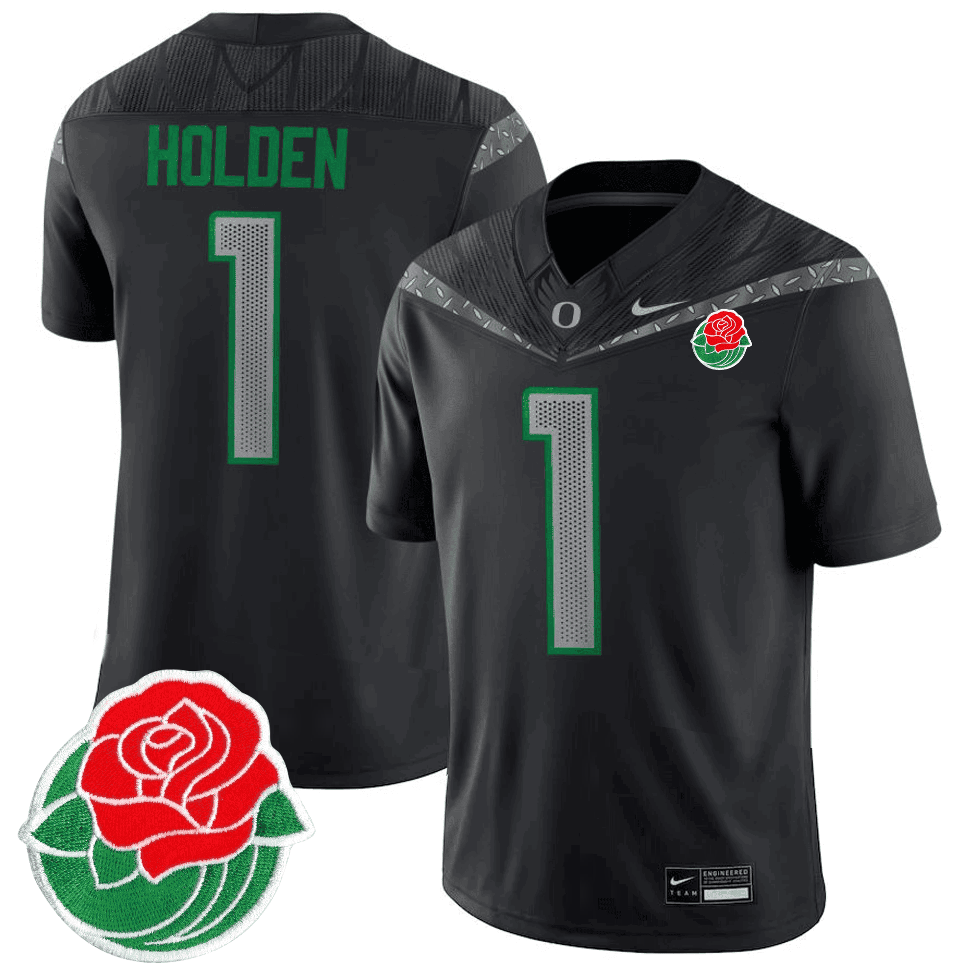 Men's Oregon Ducks Rose Bowl Patch Vapor Limited Jersey - All Stitched