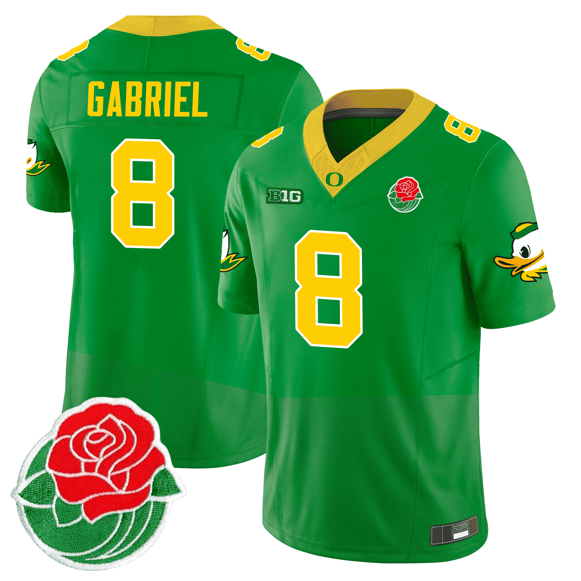 Men's Oregon Ducks Rose Bowl Patch Vapor Limited Jersey - All Stitched