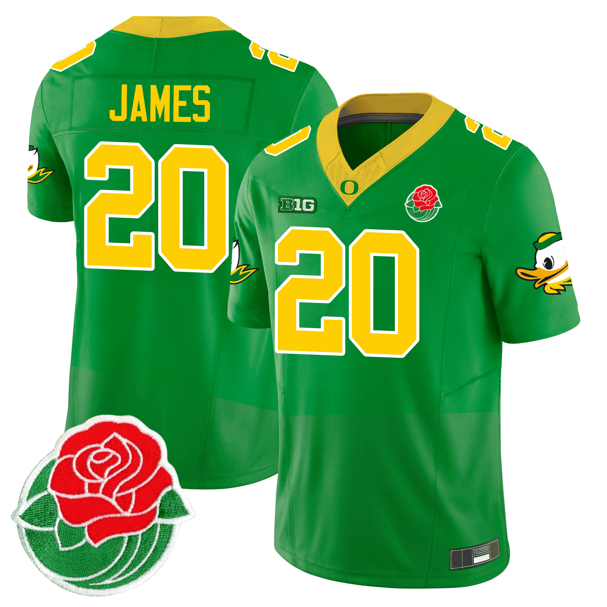 Men's Oregon Ducks Rose Bowl Patch Vapor Limited Jersey - All Stitched