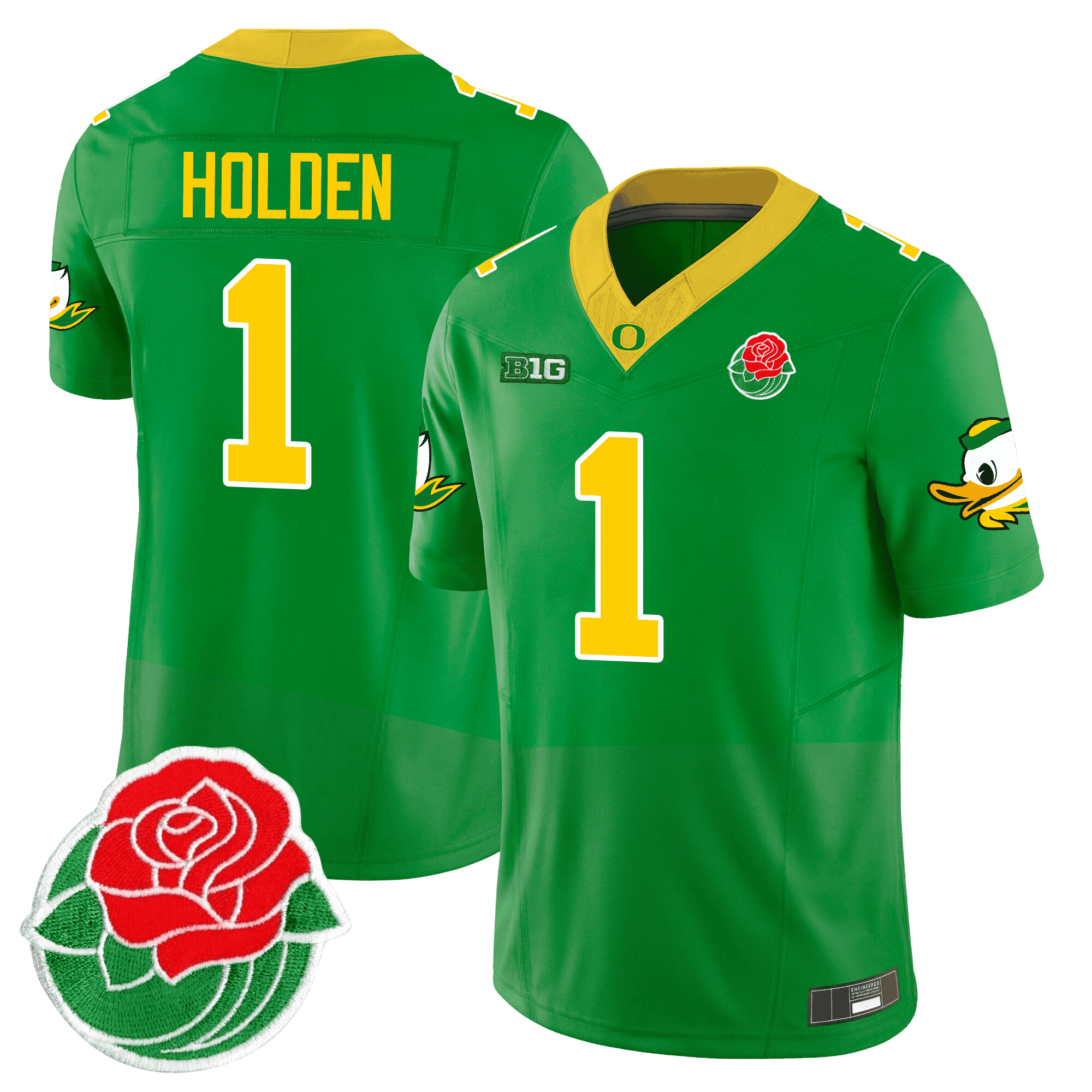 Men's Oregon Ducks Rose Bowl Patch Vapor Limited Jersey - All Stitched