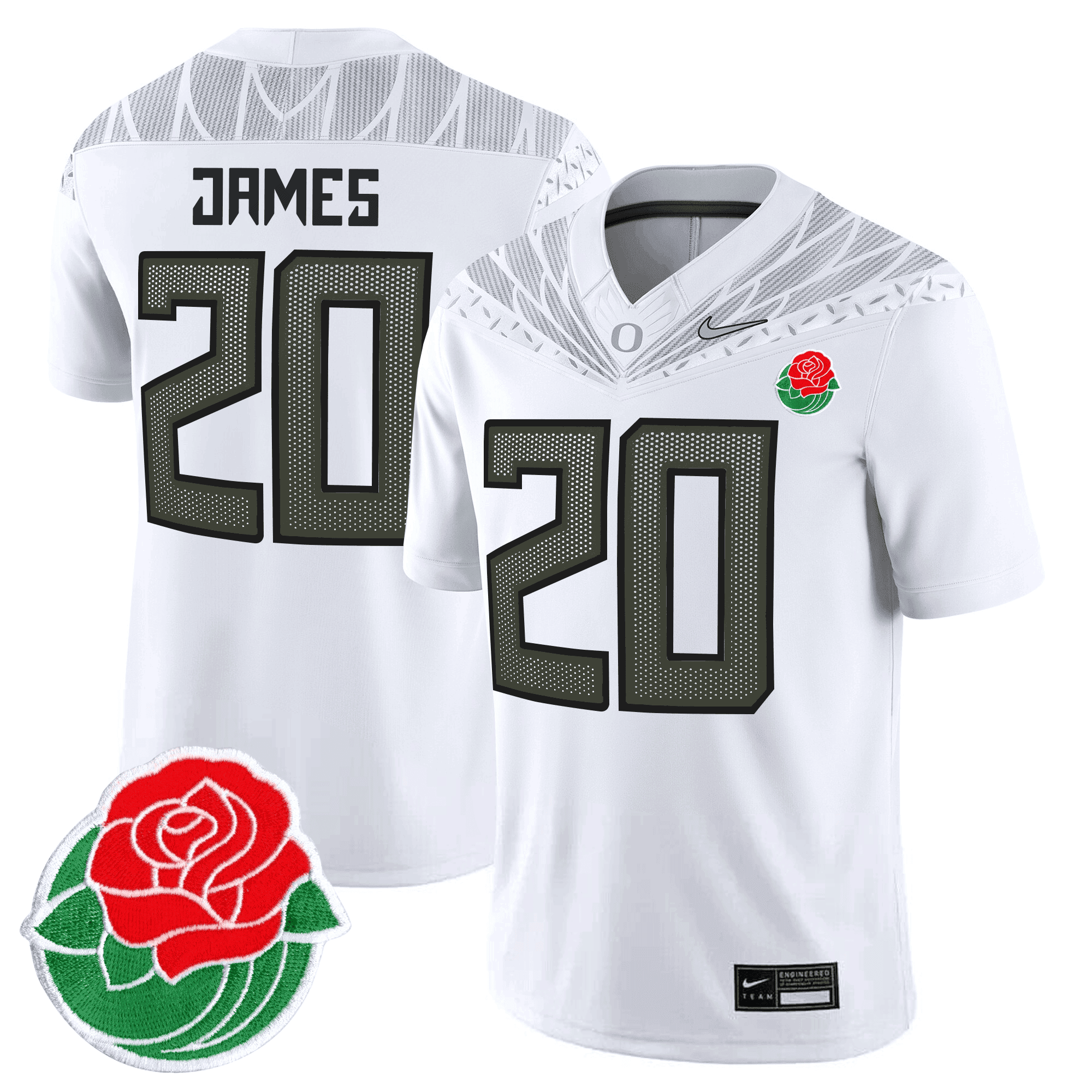 Men's Oregon Ducks Rose Bowl Patch Vapor Limited Jersey - All Stitched