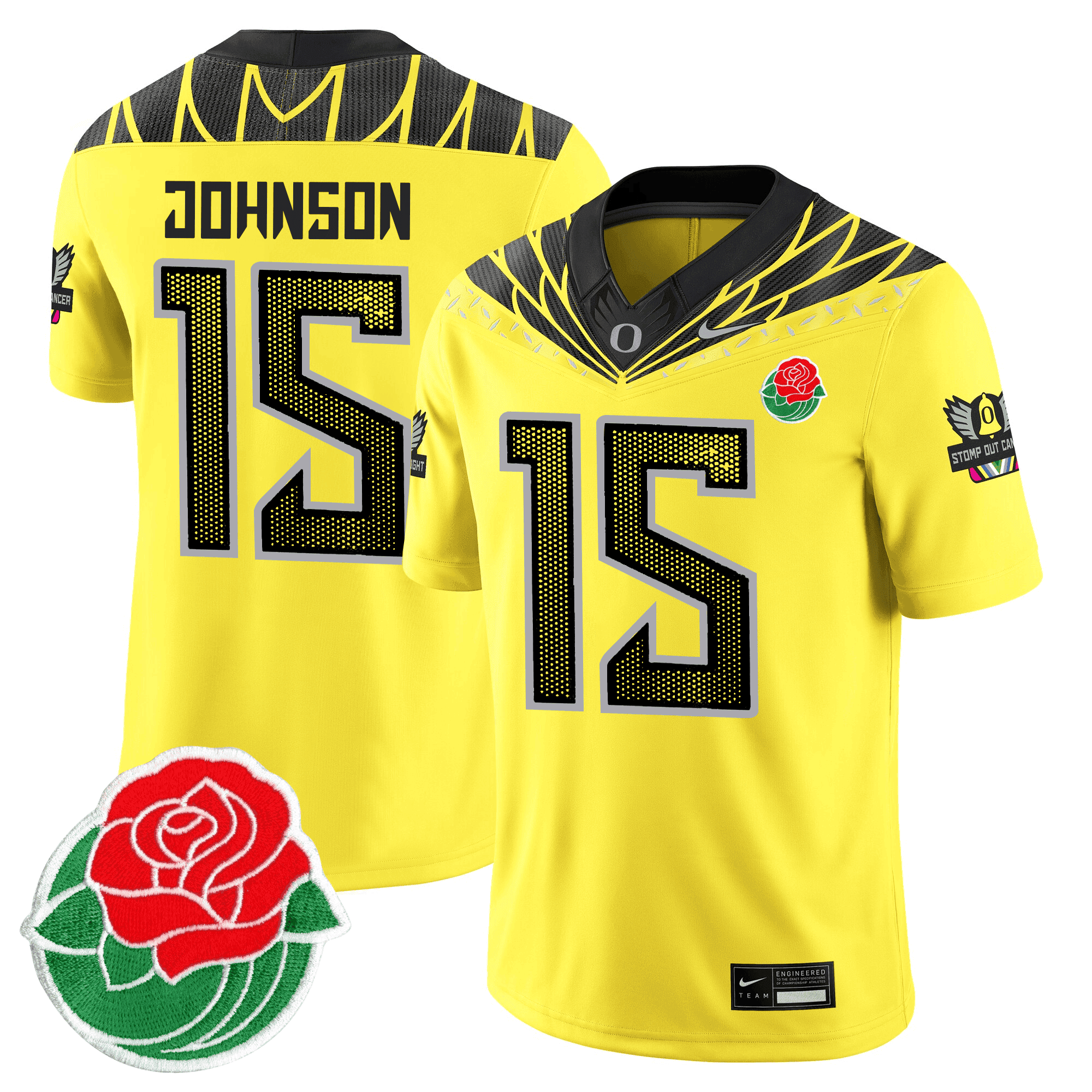 Men's Oregon Ducks Rose Bowl Patch Vapor Limited Jersey - All Stitched