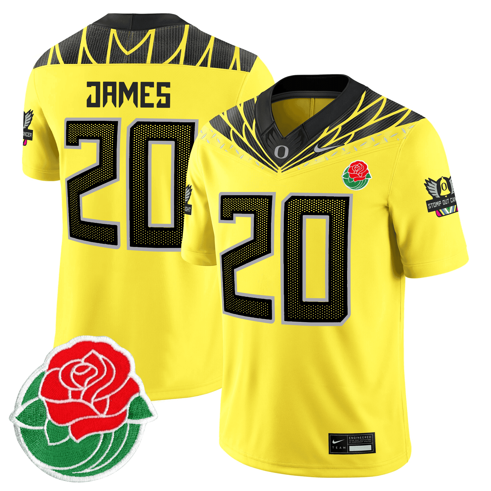 Men's Oregon Ducks Rose Bowl Patch Vapor Limited Jersey - All Stitched