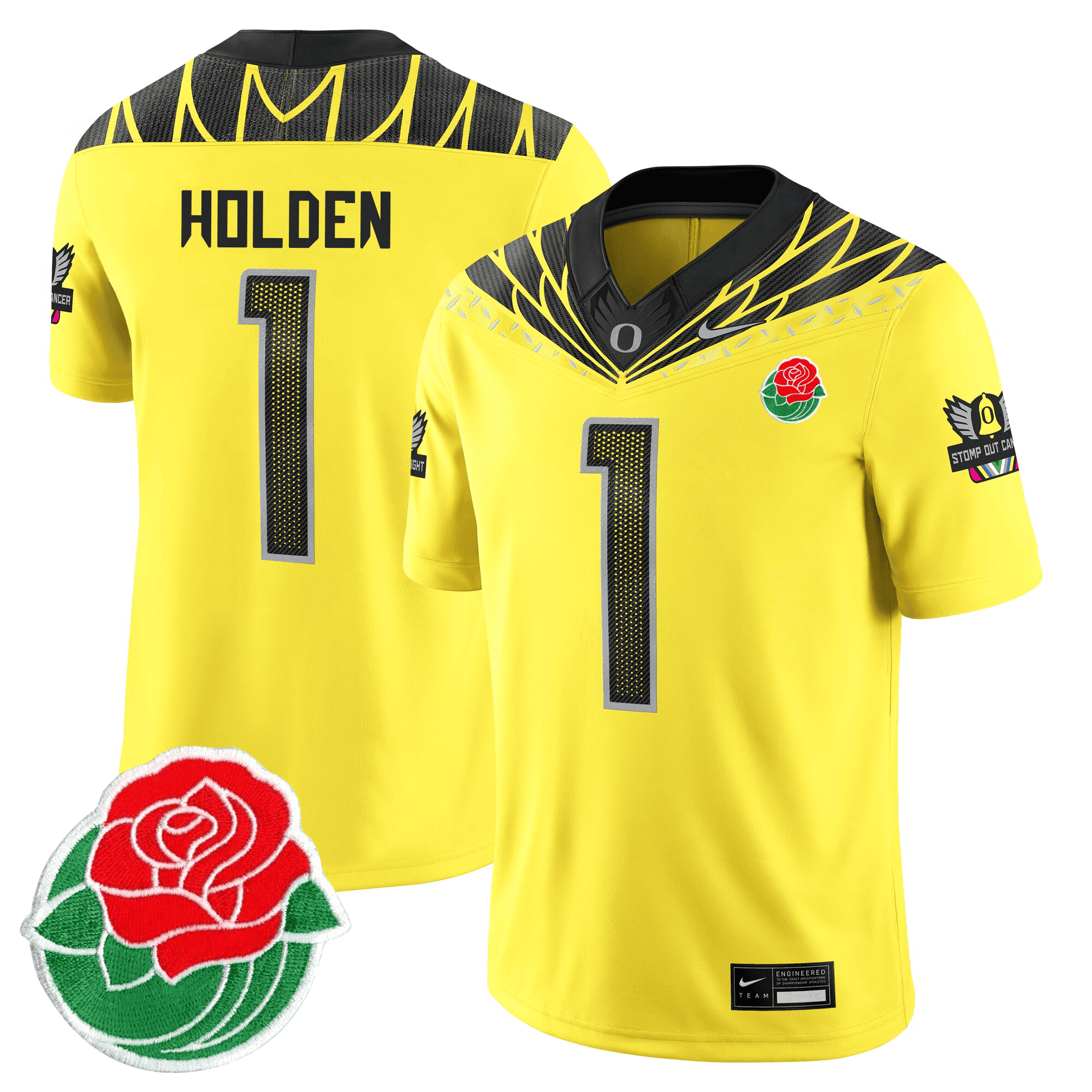 Men's Oregon Ducks Rose Bowl Patch Vapor Limited Jersey - All Stitched