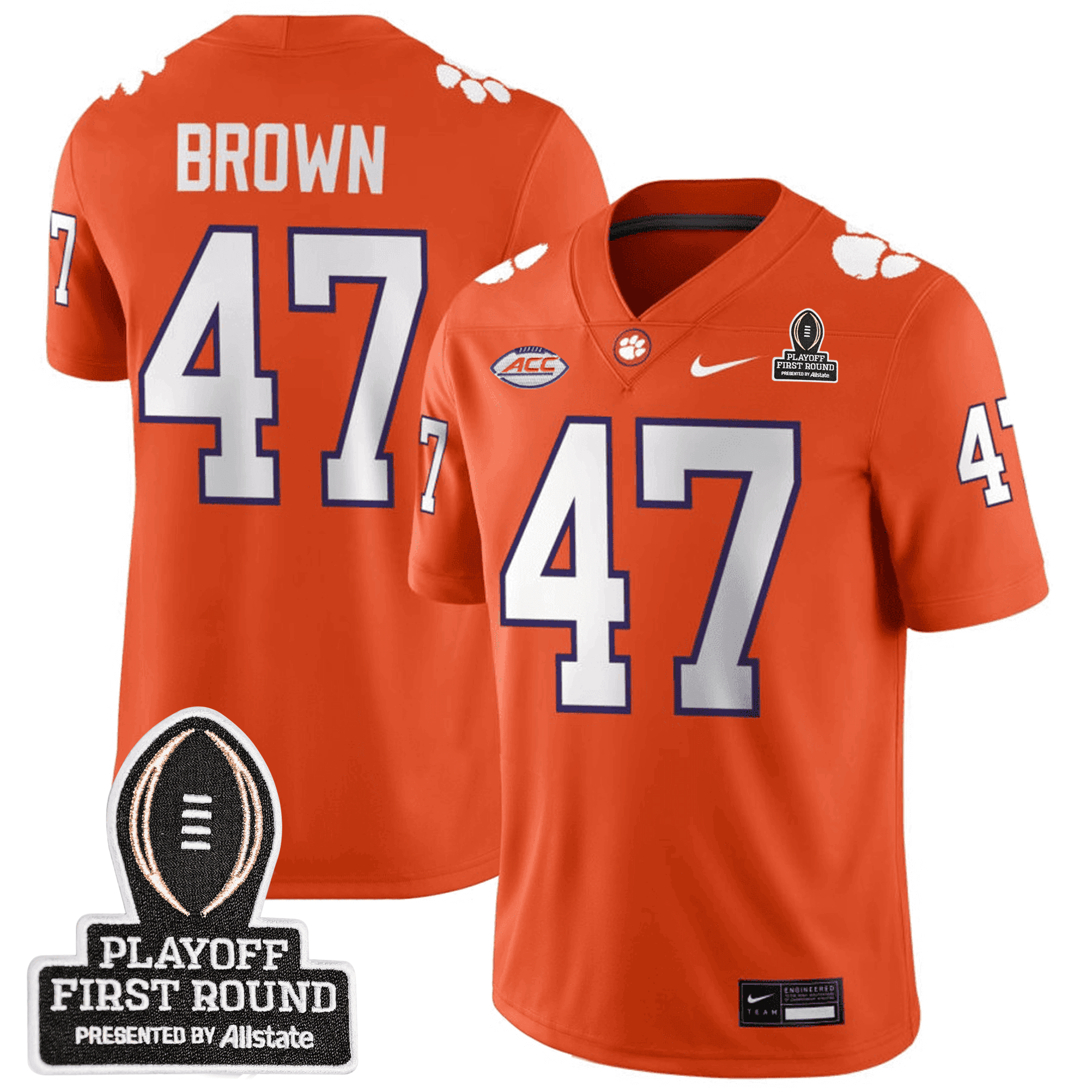 Men's Clemson Tigers 24/25 Jersey - CFP First Round Patch