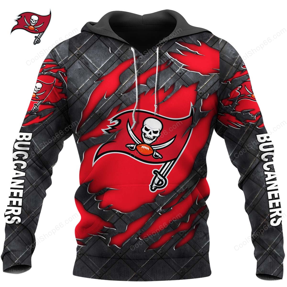 Tampa Bay Buccaneers Black Metal Design Shirt