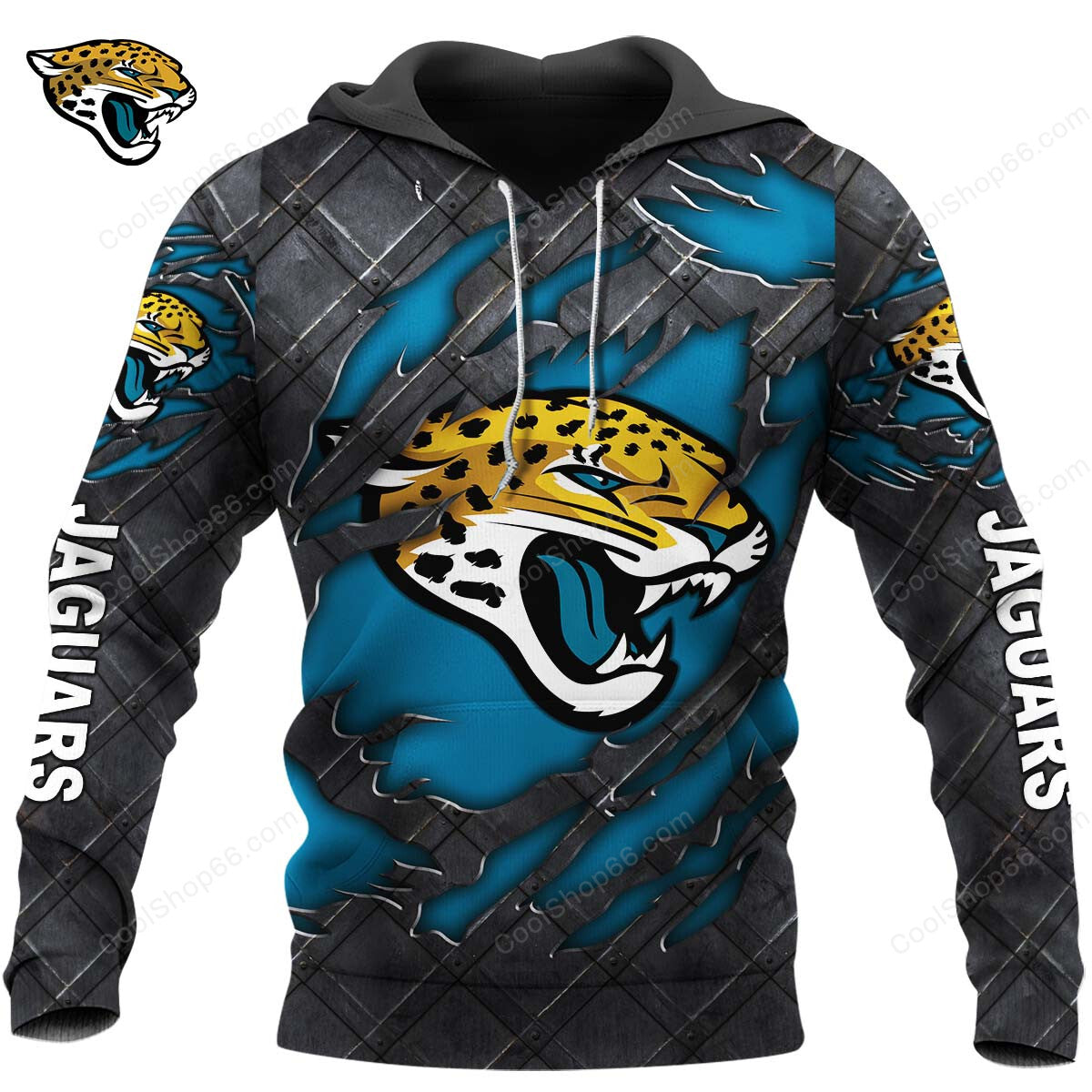 Jacksonville Jaguars Black Metal Design Shirt