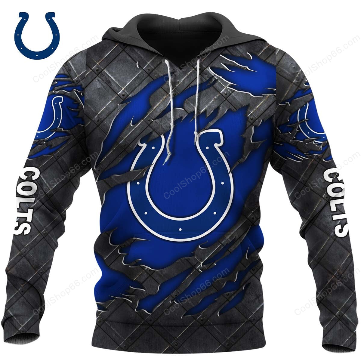 Indianapolis Colts Black Metal Design Shirt