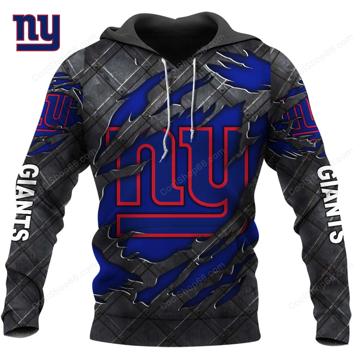 New York Giants Black Metal Design Shirt