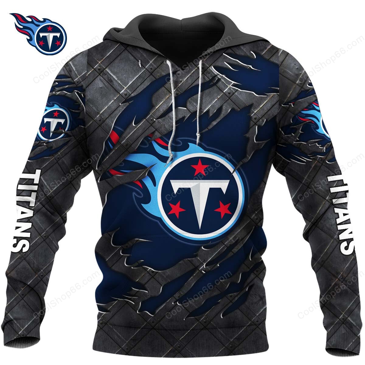 Tennessee Titans Black Metal Design Shirt