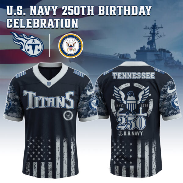Tennessee Titans NFL x U.S. NAVY 250TH Birthday Special Edition Jersey