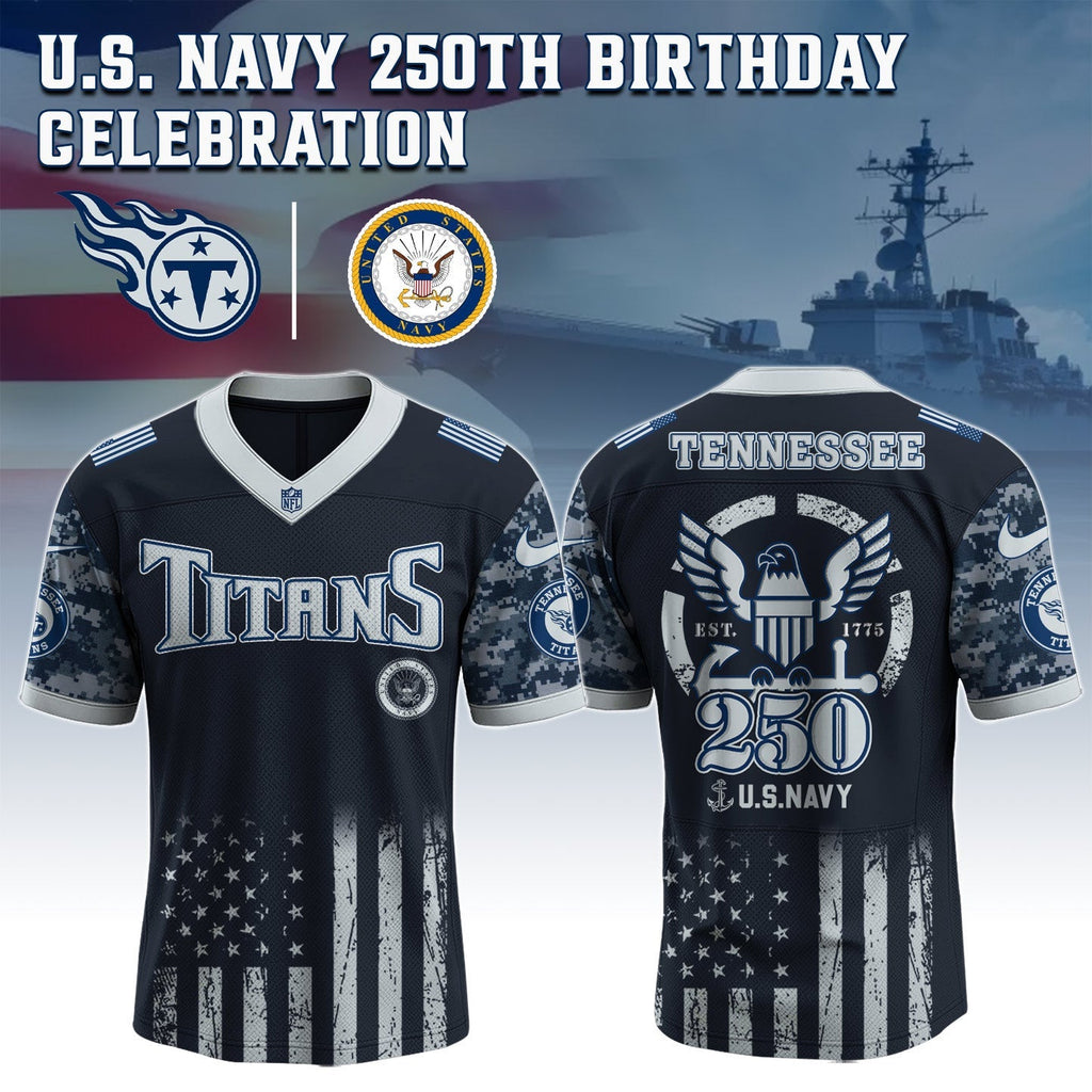 Tennessee Titans NFL x U.S. NAVY 250TH Birthday Special Edition Jersey
