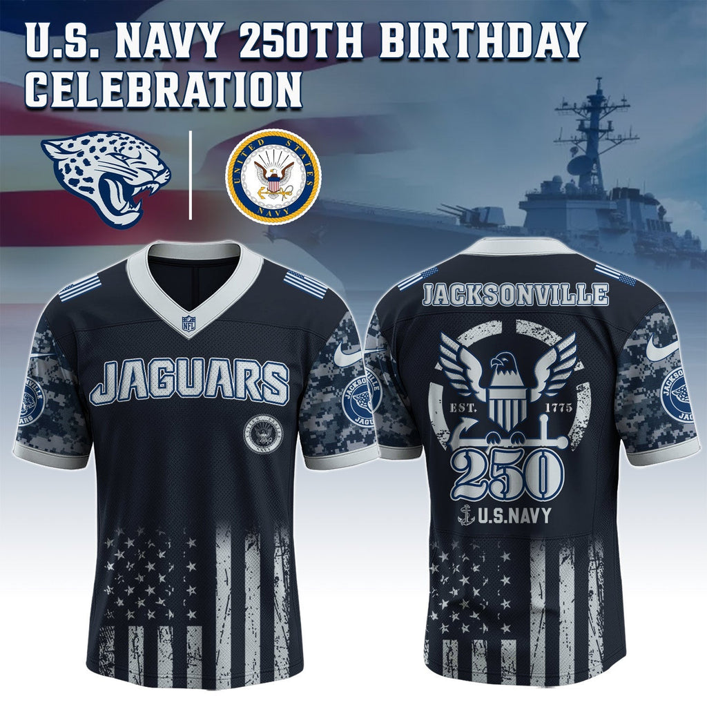 Jacksonville Jaguars NFL x U.S. NAVY 250TH Birthday Special Edition Jersey