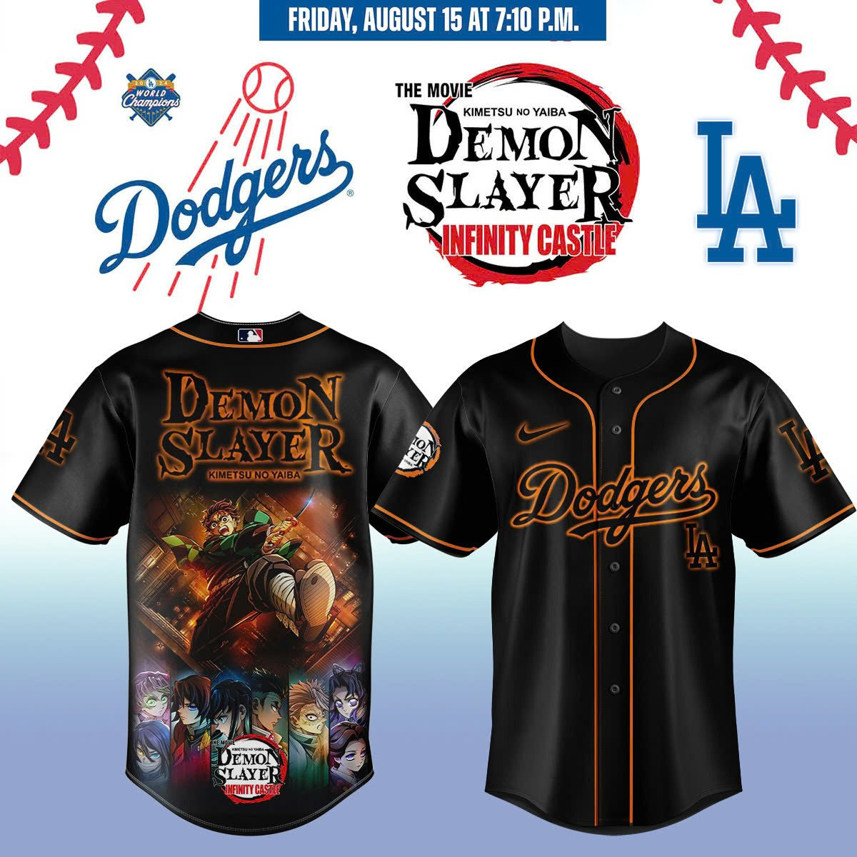 LA Dodgers _ Demon Slayer Jersey 2025