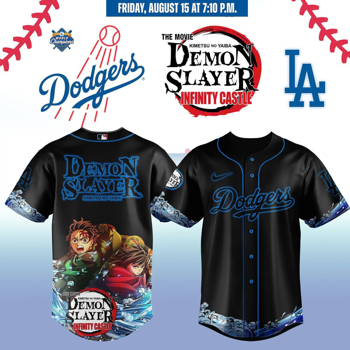 LA Dodgers _ Demon Slayer Jersey 2025