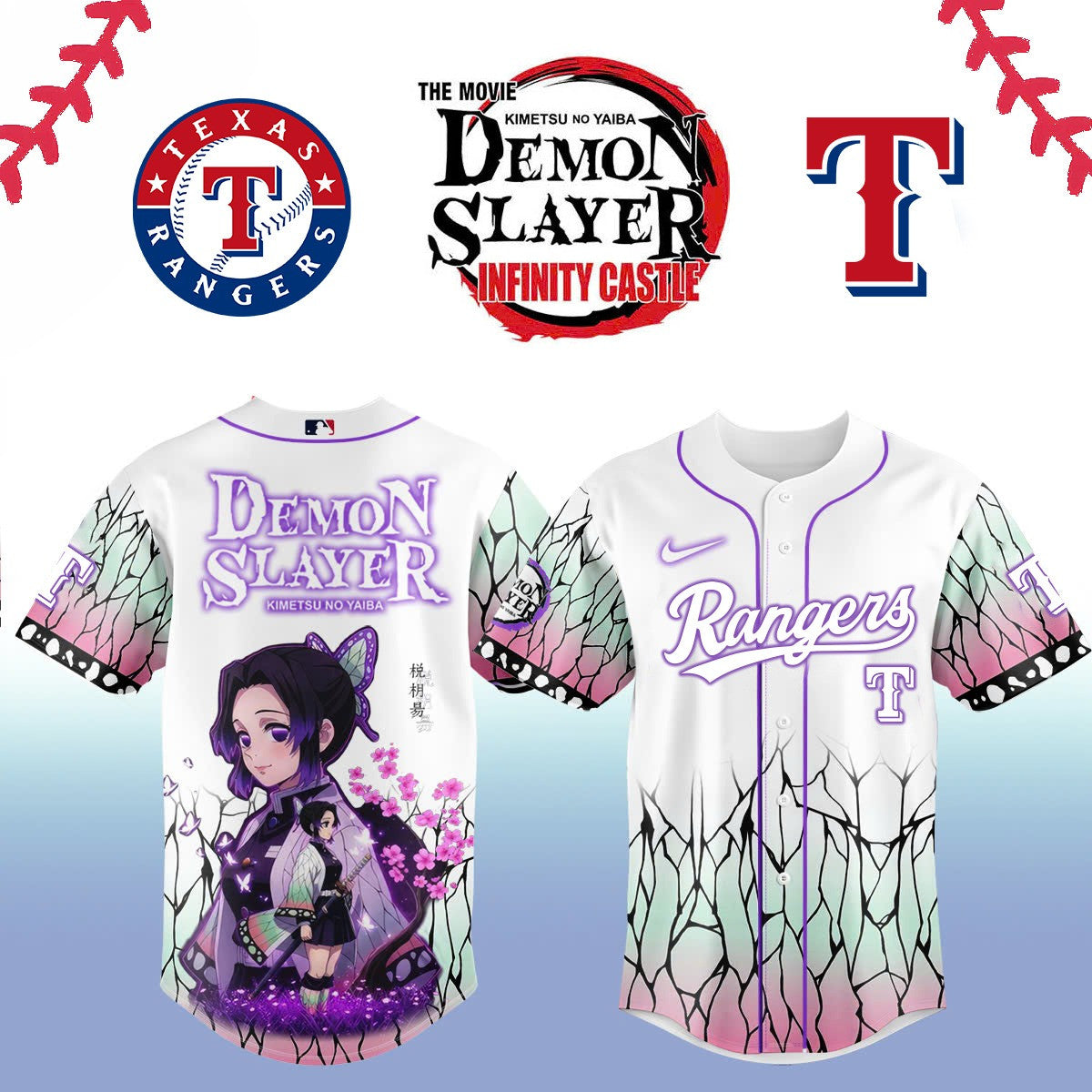 Texas Rangers _ Limited Edition Demon Slayer Jersey 2025