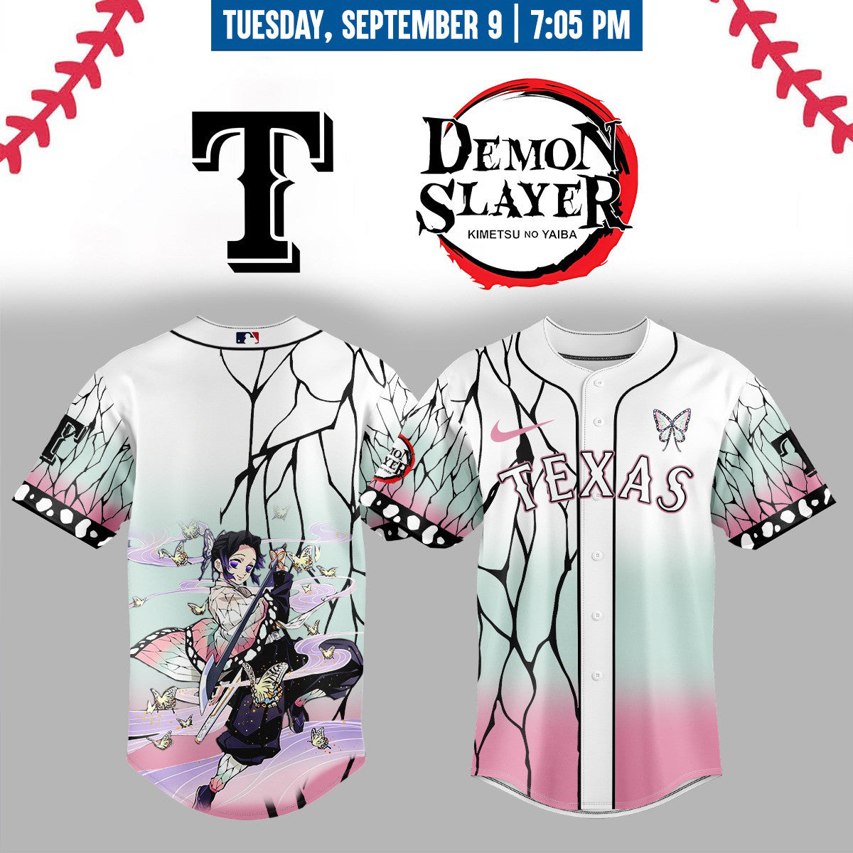 Texas Rangers _ Limited Edition Demon Slayer Jersey 2025