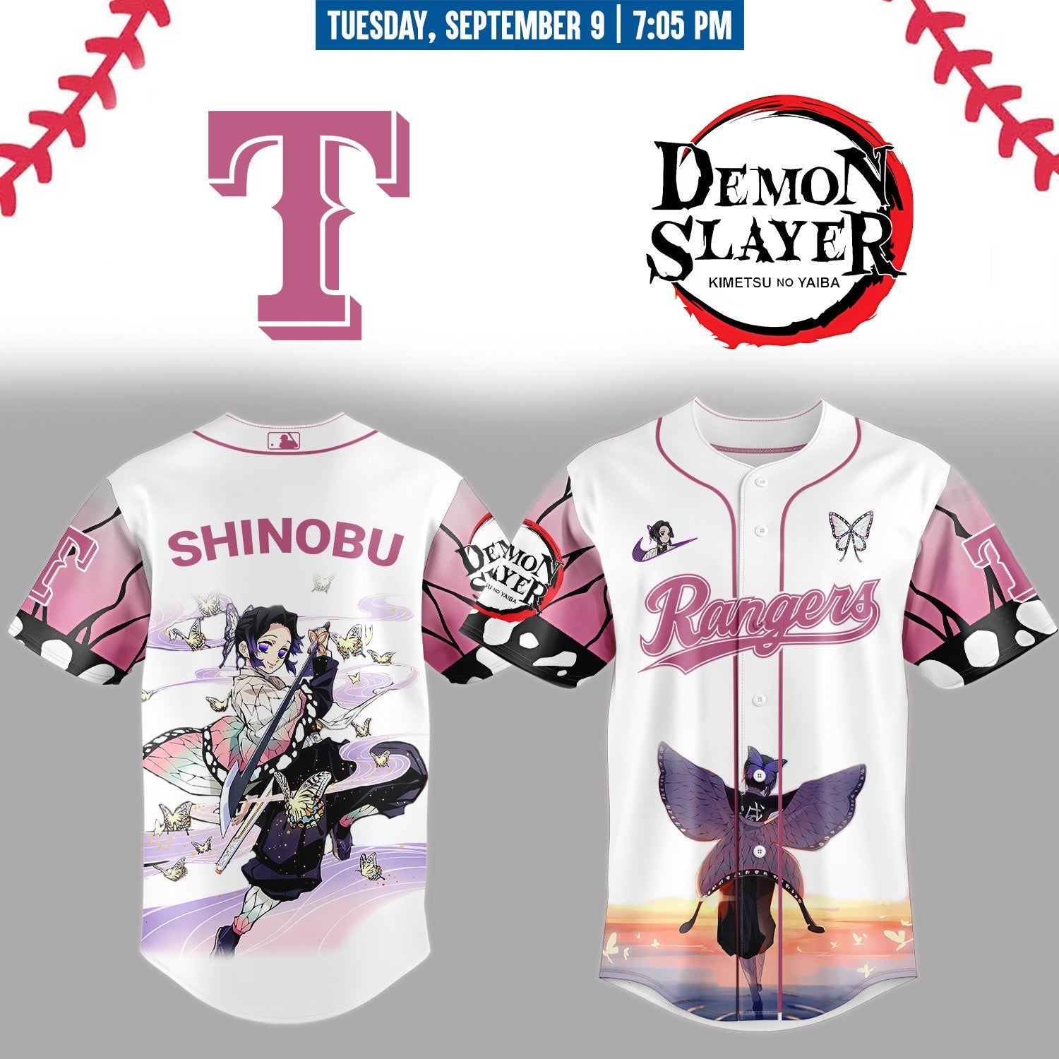 Texas Rangers _ Limited Edition Demon Slayer Jersey 2025