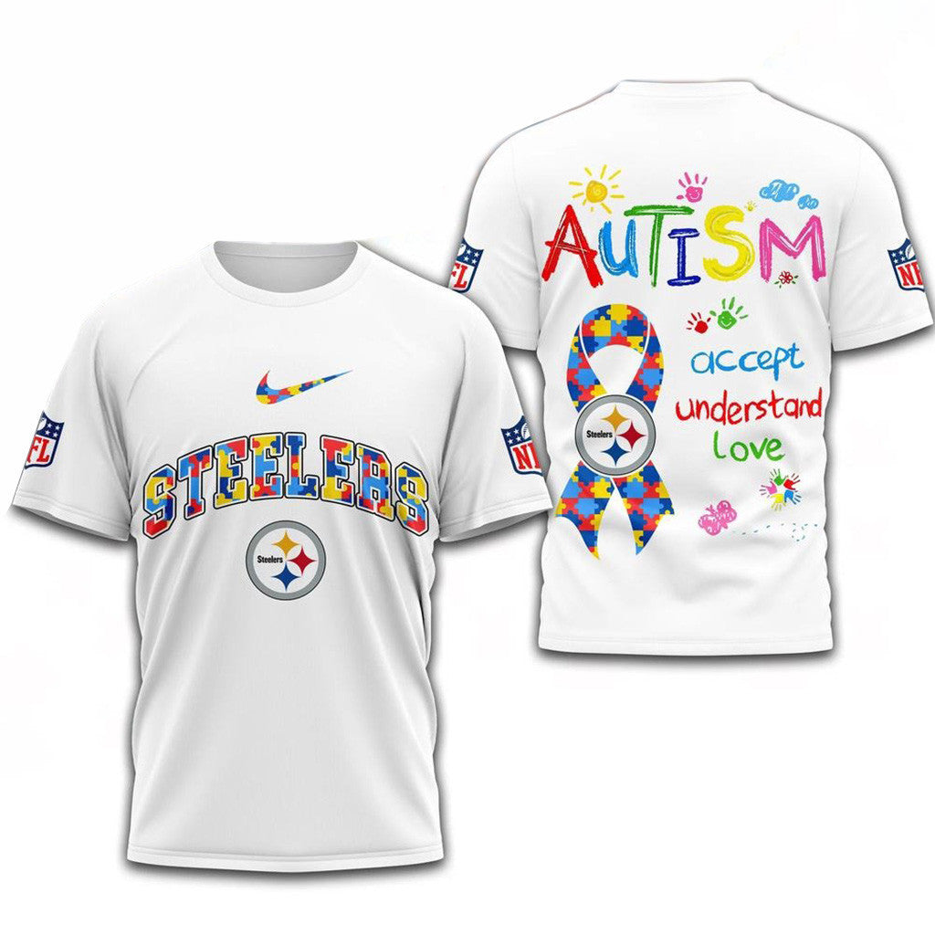 NFL Pittsburgh Steelers Autism Awareness Accept Understand Love Shirt Steelers Merch