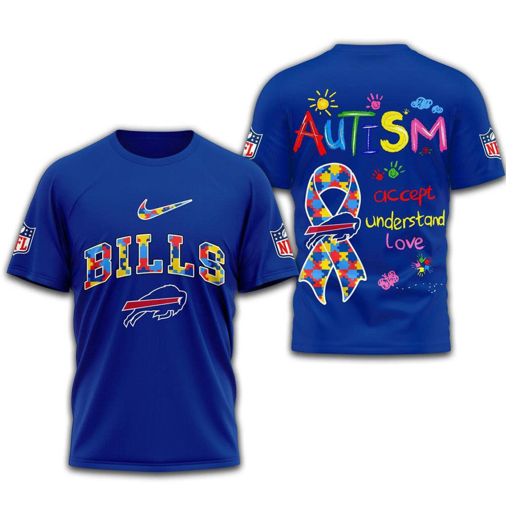 NFL Buffalo Bills 2025 Autism Awareness Shirt Buffalo Bills Merch Gift Ideas For Football Lovers