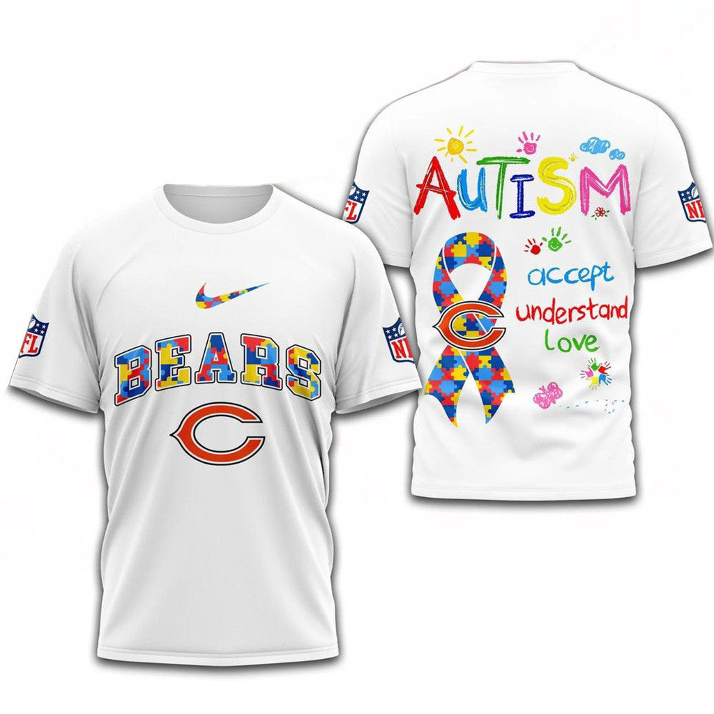 NFL Chicago Bears Autism Awareness Accept Understand Love Shirt Chicago Bears Merch