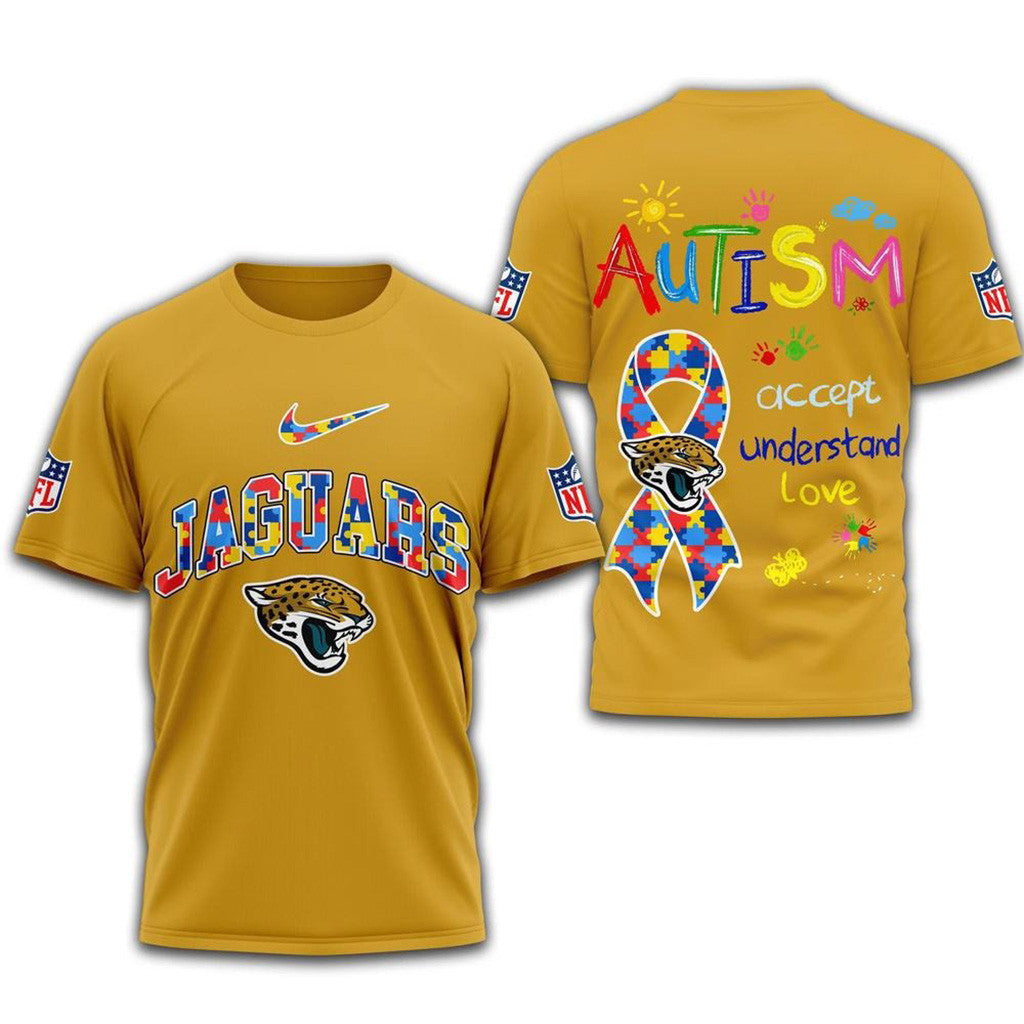 NFL Jacksonville Jaguars 2025 Autism Awareness Shirt Jacksonville Jaguars Merch Fans Gifts