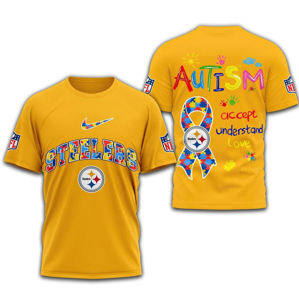 NFL Pittsburgh Steelers 2025 Autism Awareness Shirt Pittsburgh Steelers Merch For Fans
