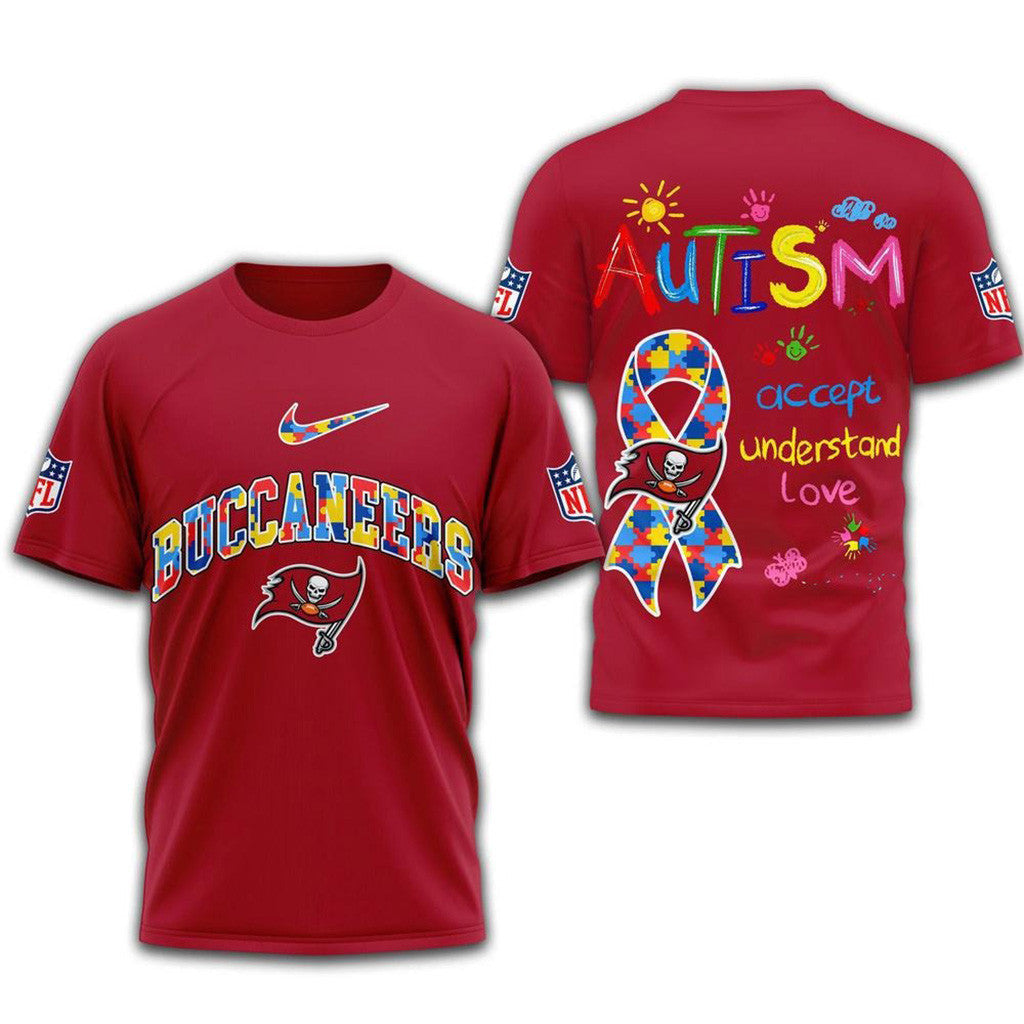 NFL Tampa Bay Buccaneers 2025 Autism Awareness Shirt Tampa Bay Buccaneers Merch Fans Gifts