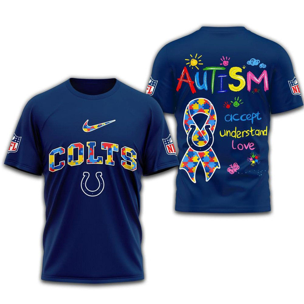 NFL Indianapolis Colts 2025 Autism Awareness Shirt Indianapolis Colts Merch Dad Gifts
