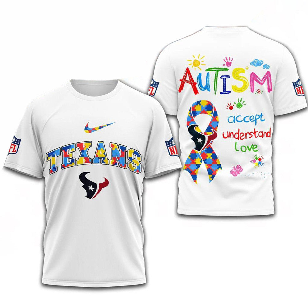 NFL Houston Texans Autism Awareness Accept Understand Love Shirt Houston Texans Merch