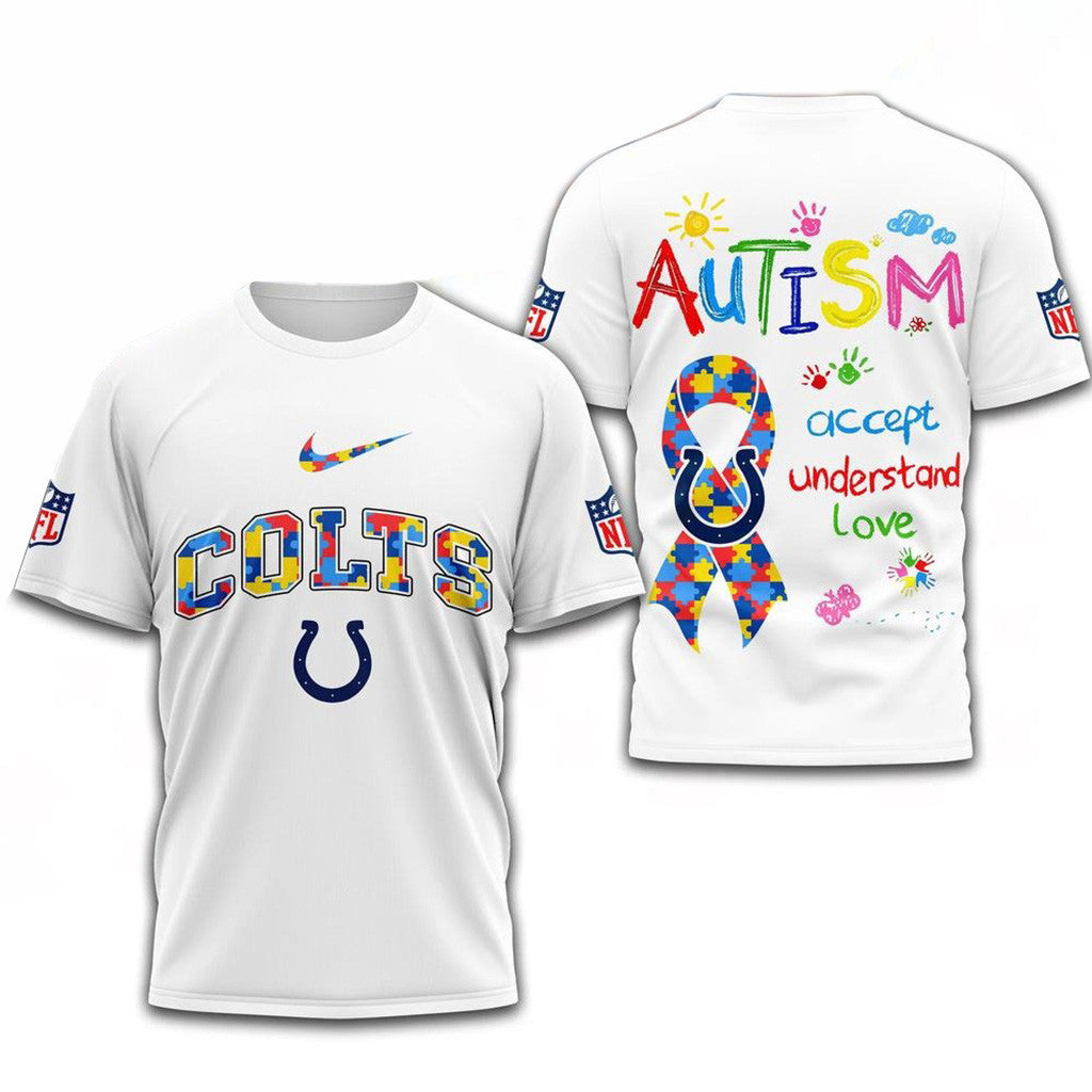 NFL Indianapolis Colts Autism Awareness Accept Understand Love Shirt Colts Merch For Fans