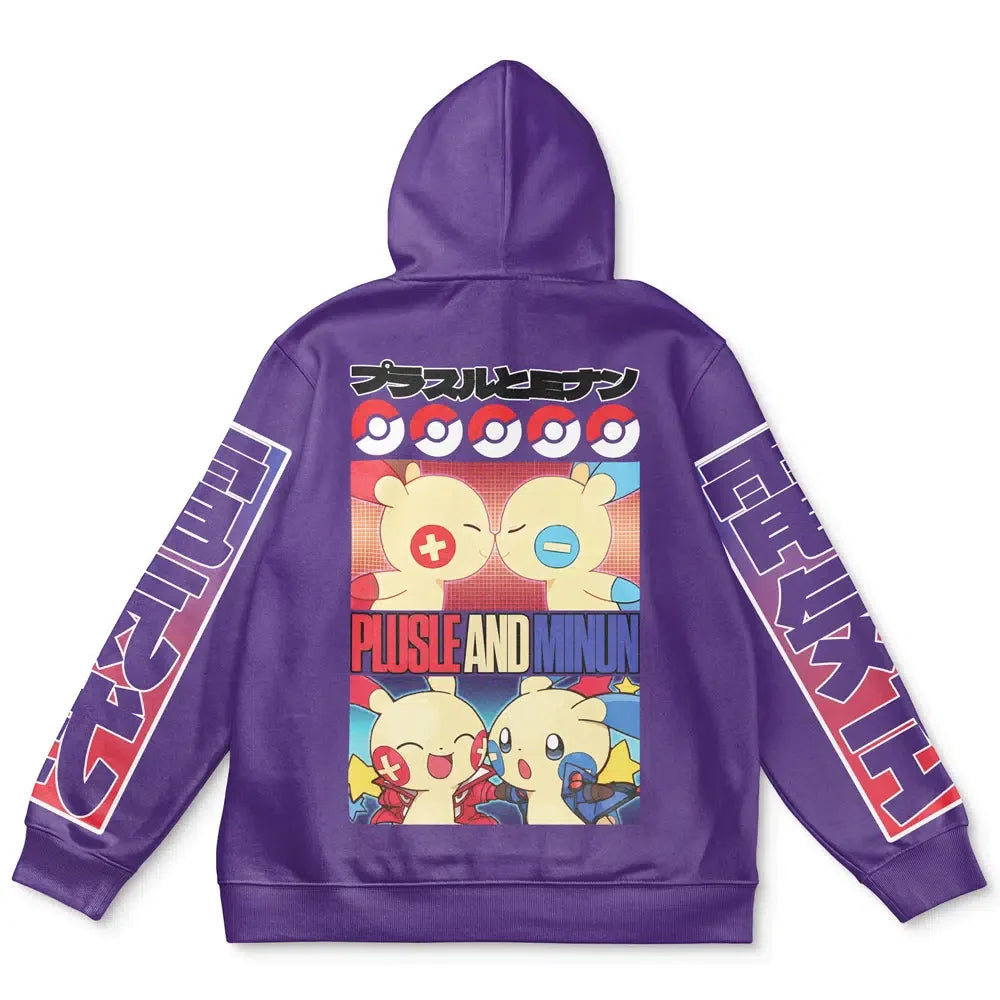 Plusle and Minun Pokemon Streetwear Hoodie