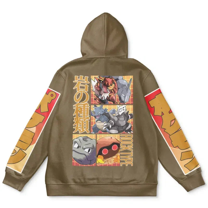 Rock Type Pokemon Streetwear Hoodie
