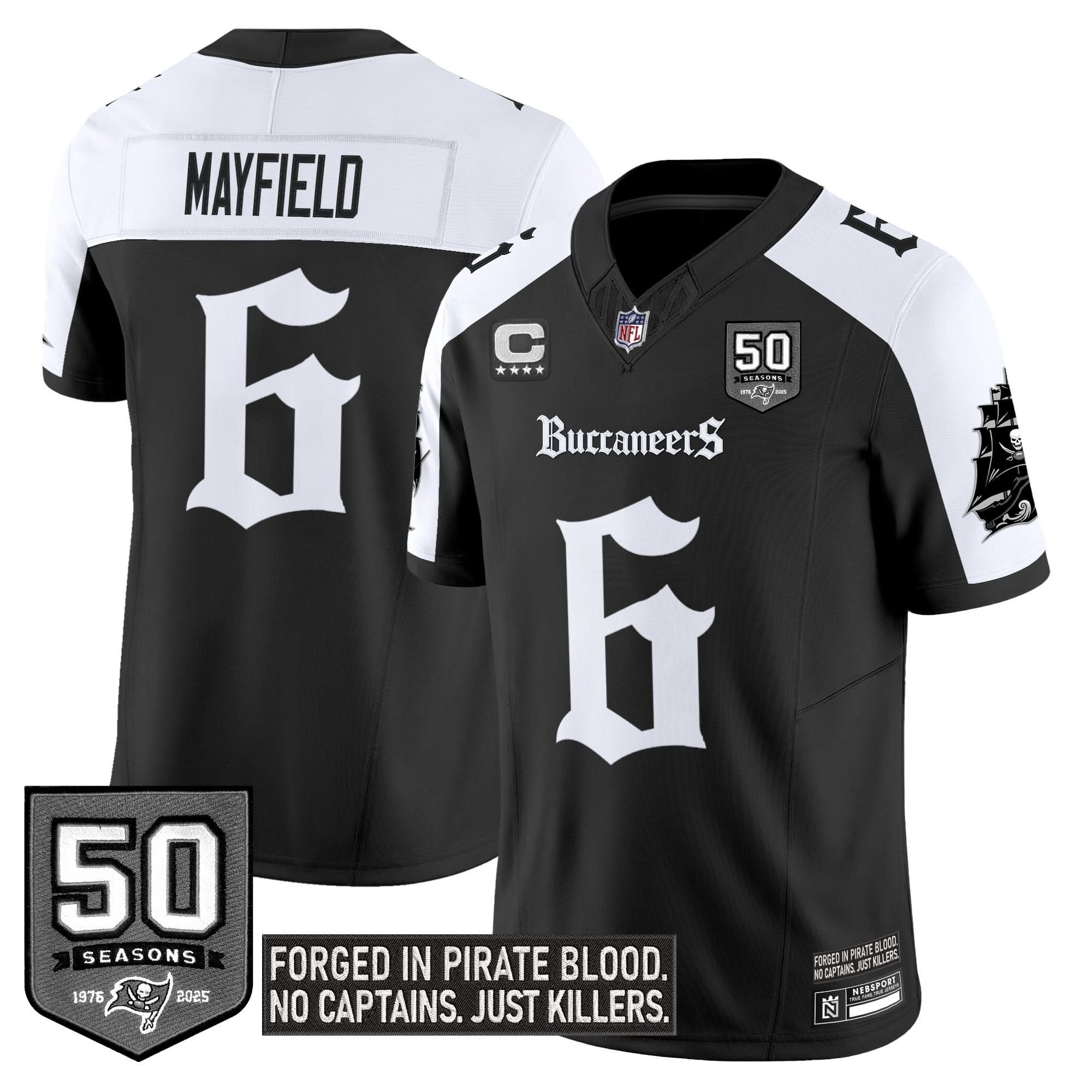 Tampa Bay Buccaneers 'Gothic Pirate Shadows Edition' Limited Jersey - All Stitched