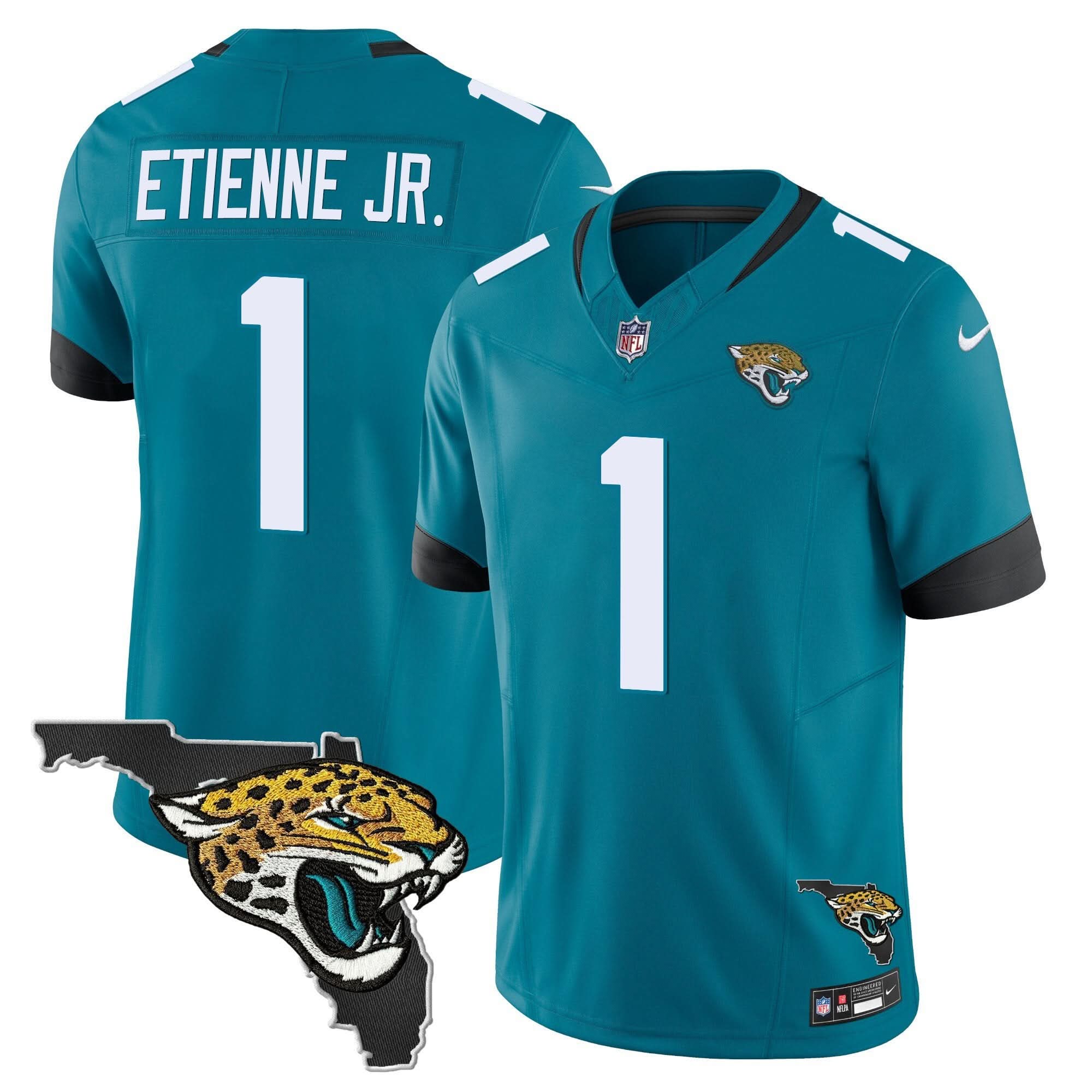Jacksonville Jaguars Florida Patch Vapor Jersey - All Stitched
