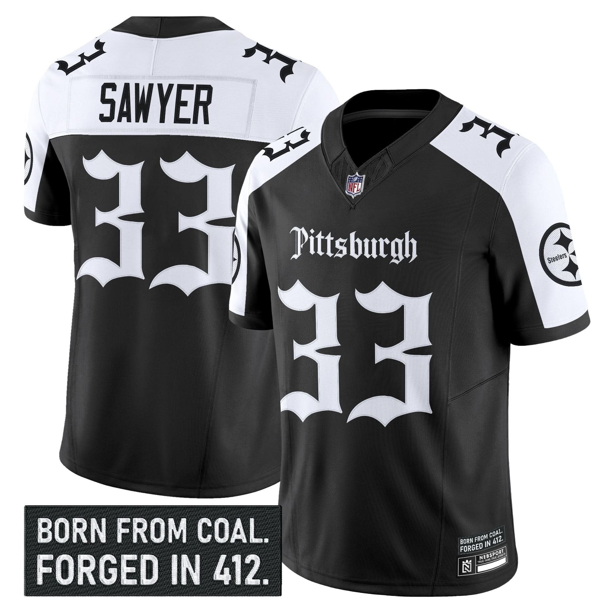Pittsburgh Steelers 'Gothic Steel City Edition' Vapor Limited Jersey - All Stitched