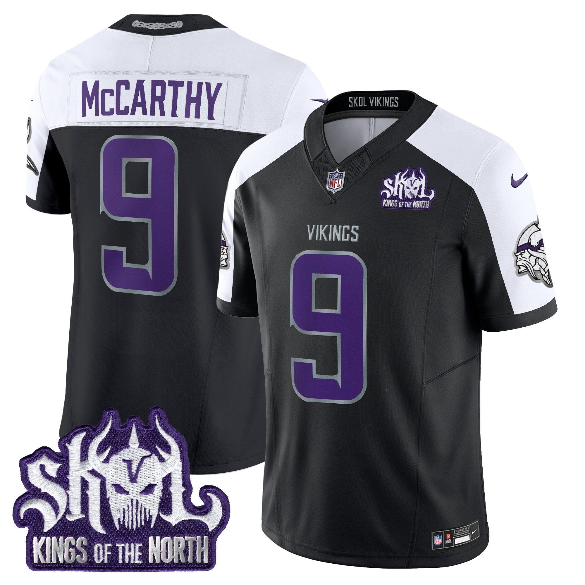 Minnesota Vikings 2025 Winter Warrior Skol Patch Vapor Limited Jersey - All Stitched