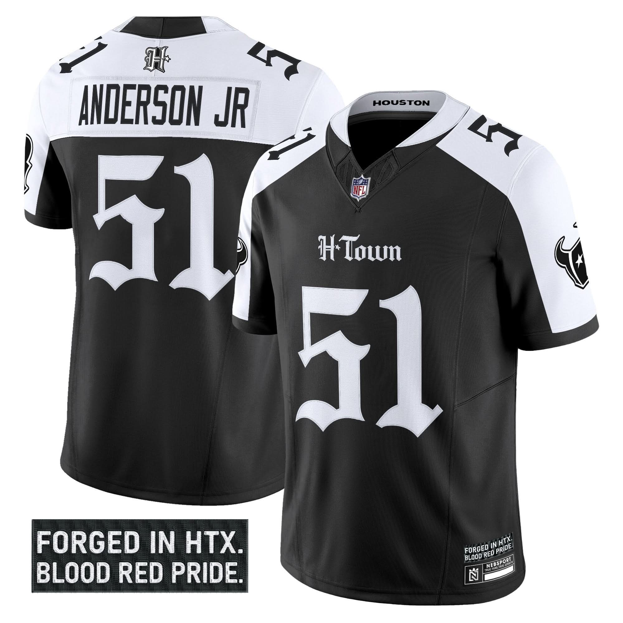 Houston Texans 'Gothic Lone Star Shadows Edition' Vapor Limited Jersey - All Stitched